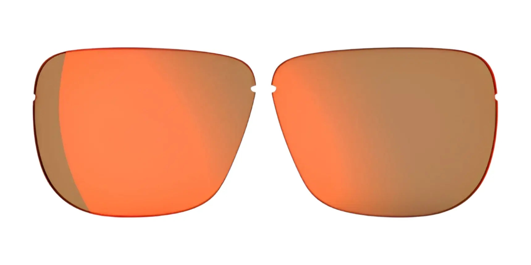 A pair of orange RE Ranger Classic Lenses by RE Ranger on a white background, perfect as replacement shooting sunglass lenses. A pair of orange RE Ranger Classic Lenses by RE Ranger on a white background, perfect as replacement shooting sunglass lenses.