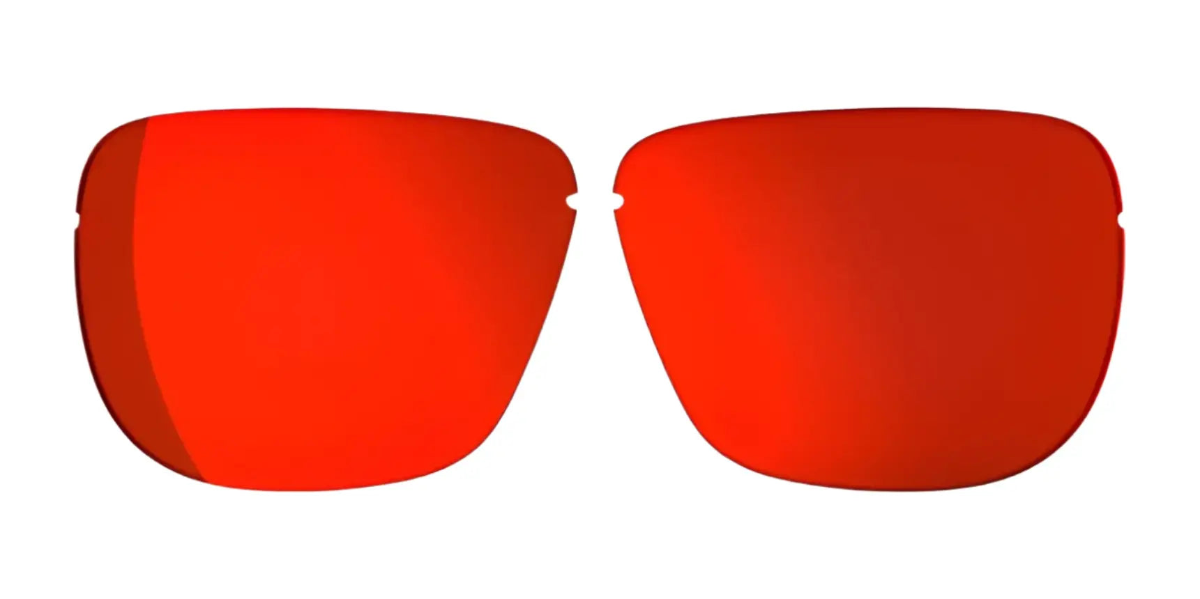 Two RE Ranger Classic red-tinted lenses by RE Ranger are shown on a white background, ideal as sunglass replacement lenses for shooting enthusiasts. Two RE Ranger Classic red-tinted lenses by RE Ranger are shown on a white background, ideal as sunglass replacement lenses for shooting enthusiasts.