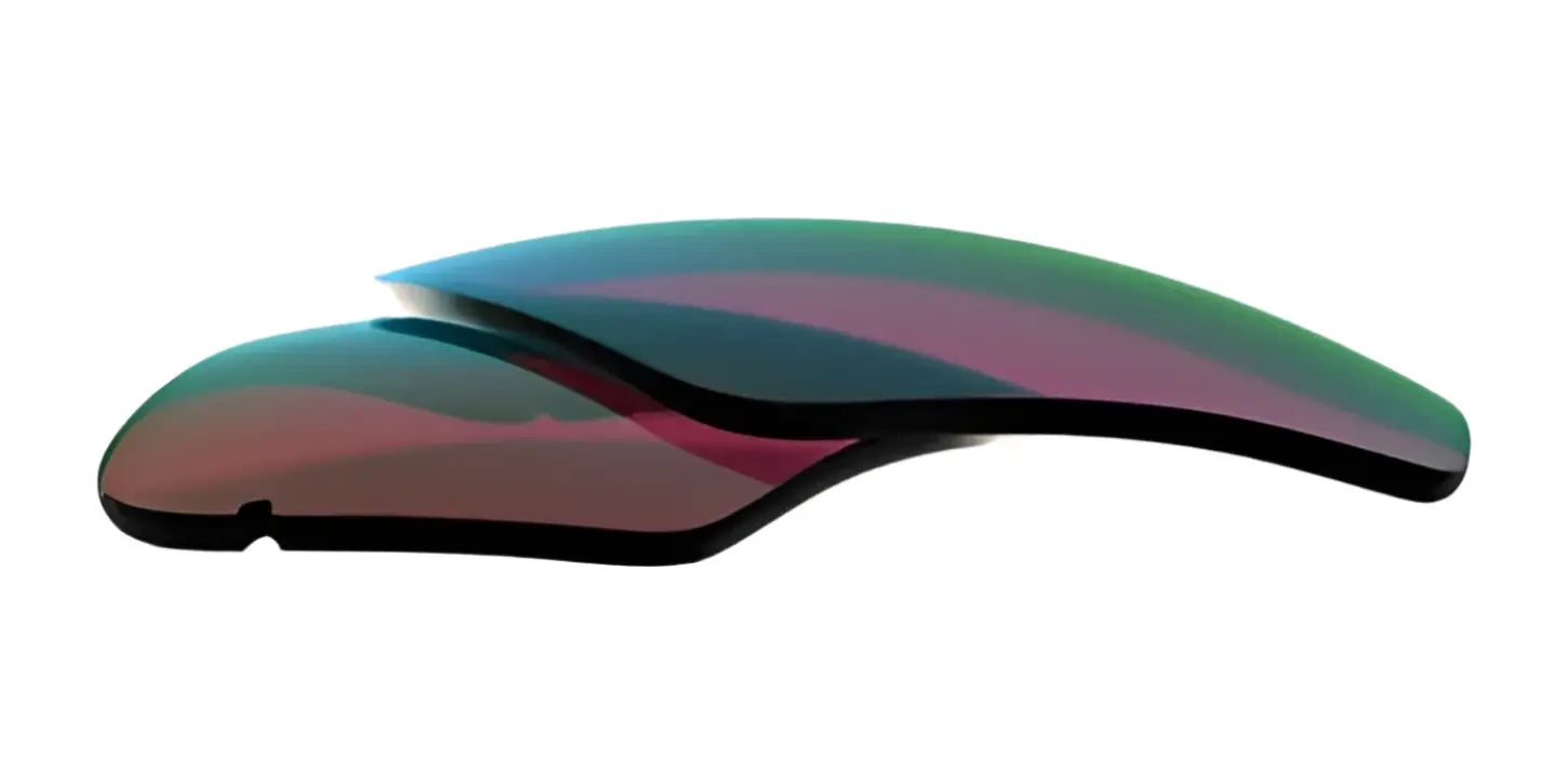 The RE Ranger Edge Lens by RE Ranger features a sleek, modern design with a curved, reflective surface in gradient colors and enhanced clarity inspired by Claysight Lens Technology, shown from the side view. The RE Ranger Edge Lens by RE Ranger features a sleek, modern design with a curved, reflective surface in gradient colors and enhanced clarity inspired by Claysight Lens Technology, shown from the side view.