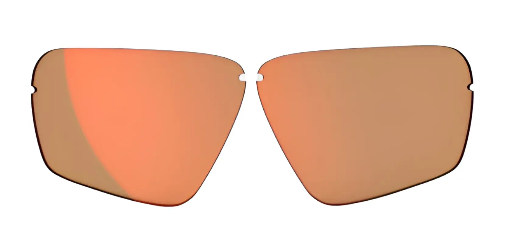 Two RE Ranger Edge orange-tinted replacement lenses with Claysight Lens Technology by RE Ranger, shown on a white background. Two RE Ranger Edge orange-tinted replacement lenses with Claysight Lens Technology by RE Ranger, shown on a white background.