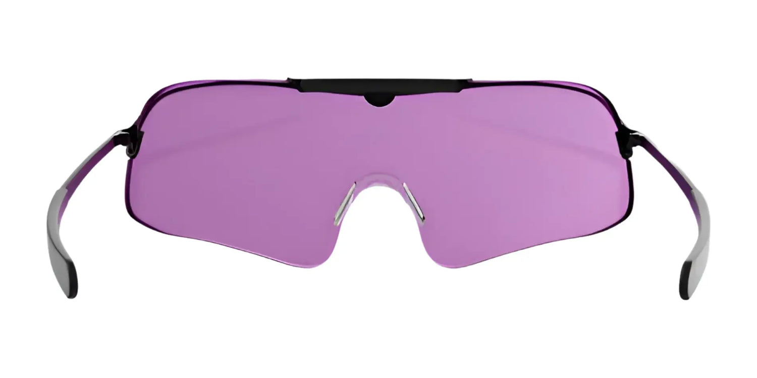 The RE Ranger Falcon Shooting Sunglasses, size 64, feature purple-tinted lenses, a wraparound design, and a black frame. These stylish shooting glasses provide sleek protection and are shown from the front on a white background. The RE Ranger Falcon Shooting Sunglasses, size 64, feature purple-tinted lenses, a wraparound design, and a black frame. These stylish shooting glasses provide sleek protection and are shown from the front on a white background.