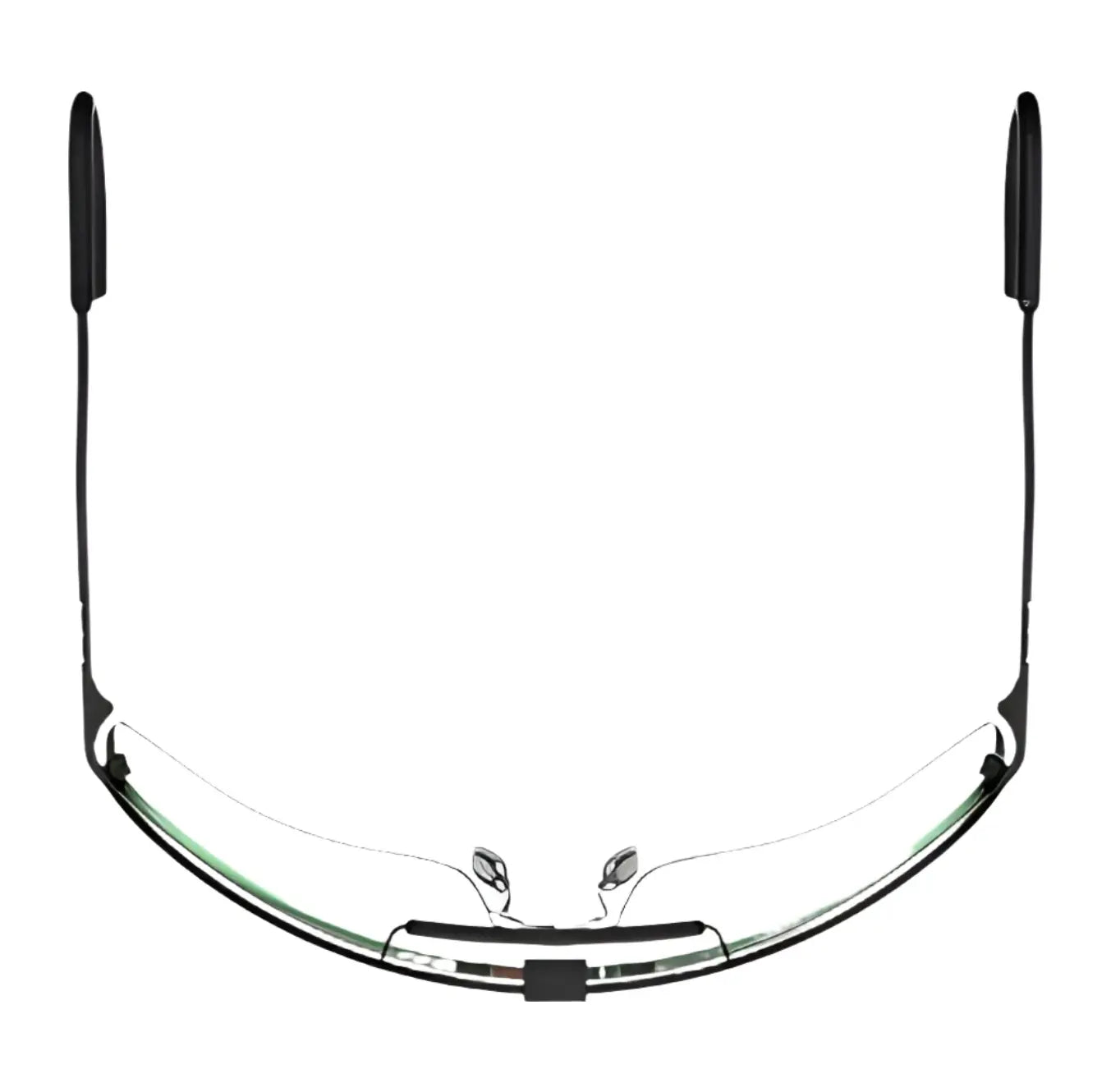 The RE Ranger Falcon Pro Shooting Glasses, by RE Ranger, boast an aerodynamic lens and minimalist design with integrated technology, viewed from the front. The RE Ranger Falcon Pro Shooting Glasses, by RE Ranger, boast an aerodynamic lens and minimalist design with integrated technology, viewed from the front.