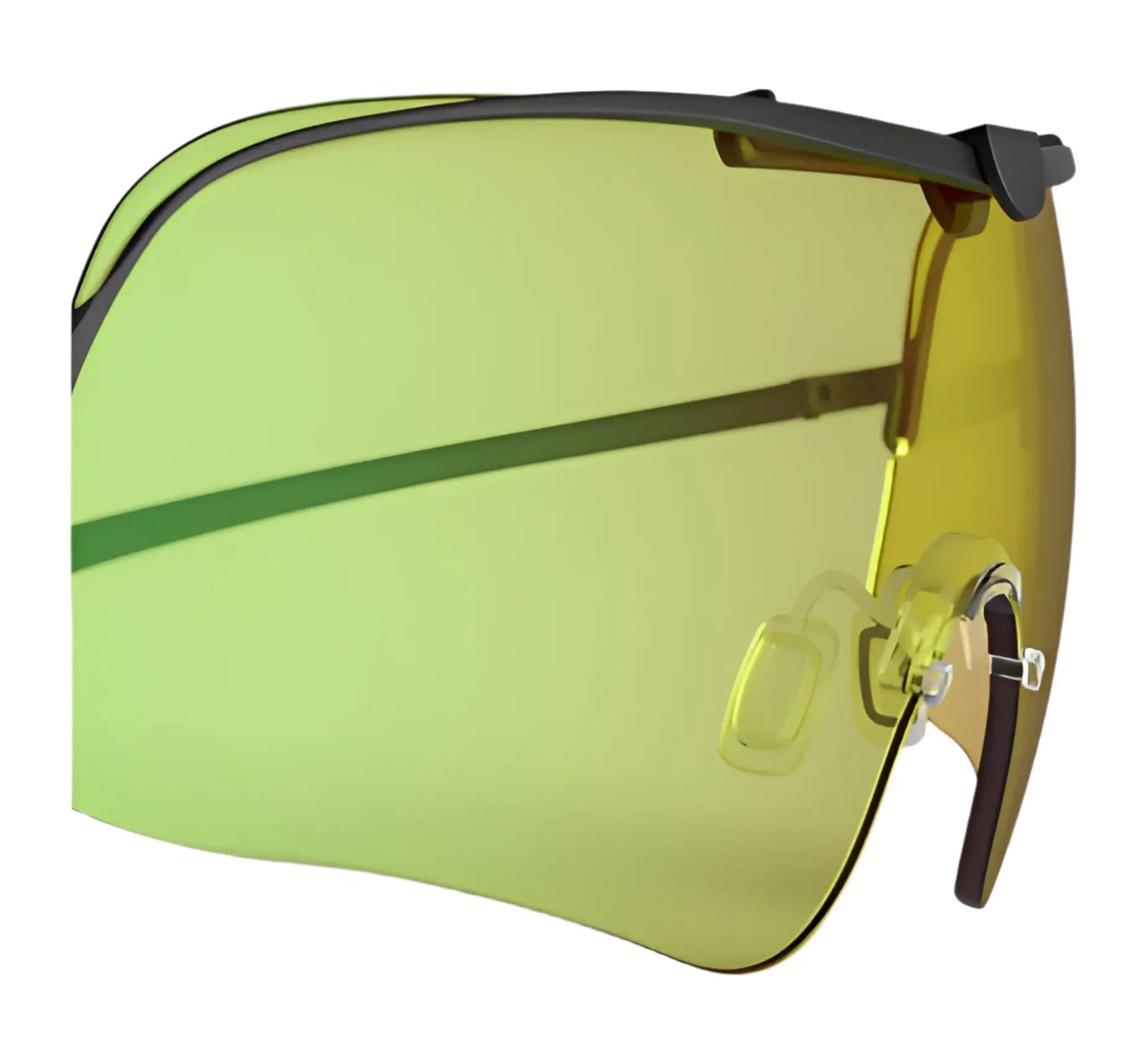 The RE Ranger Falcon Pro Lens sunglasses feature a sleek black frame, nose bridge, and yellow-tinted wraparound lenses with RIACT A.I. Mid-Light technology for optimal vision. The RE Ranger Falcon Pro Lens sunglasses feature a sleek black frame, nose bridge, and yellow-tinted wraparound lenses with RIACT A.I. Mid-Light technology for optimal vision.