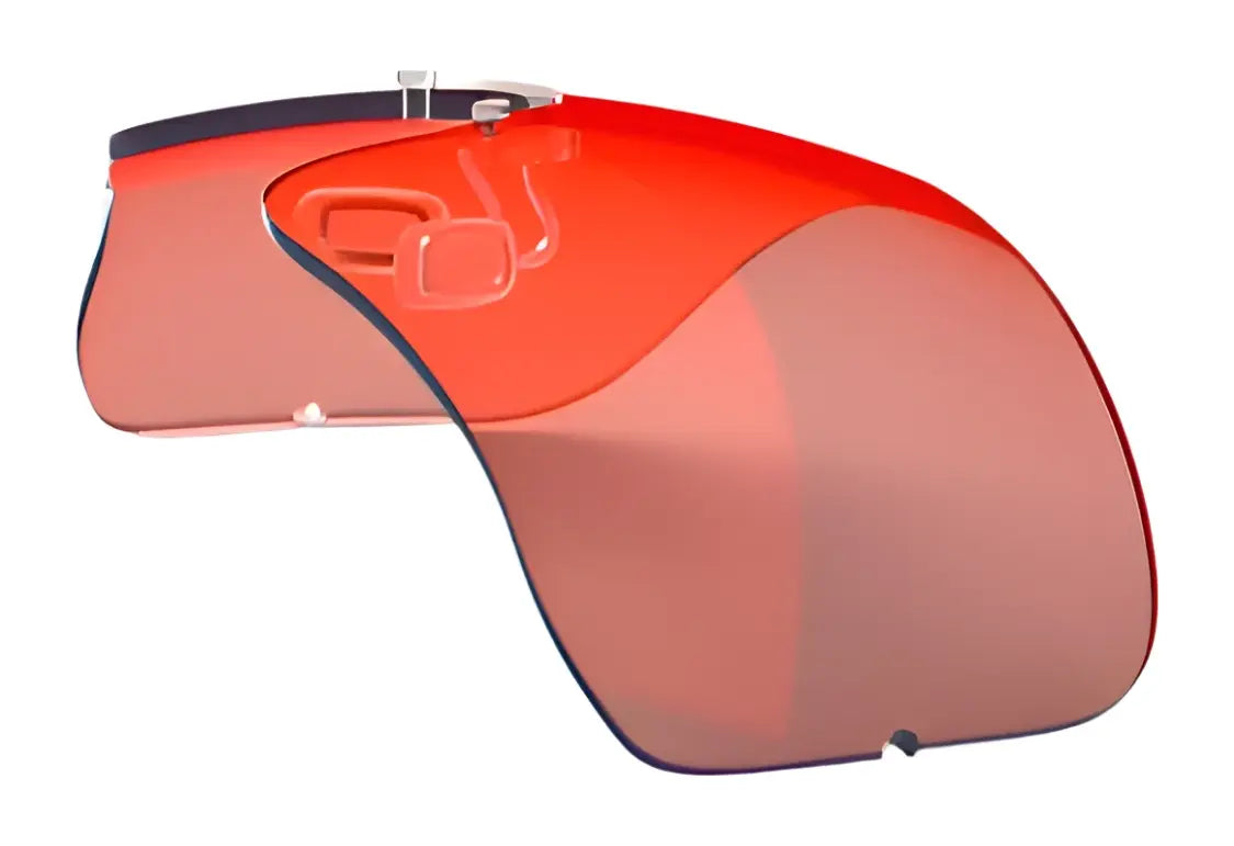 The RE Ranger Falcon Pro Lens, from RE Ranger, features a futuristic curved design with a reflective surface for a sleek look. The RE Ranger Falcon Pro Lens, from RE Ranger, features a futuristic curved design with a reflective surface for a sleek look.