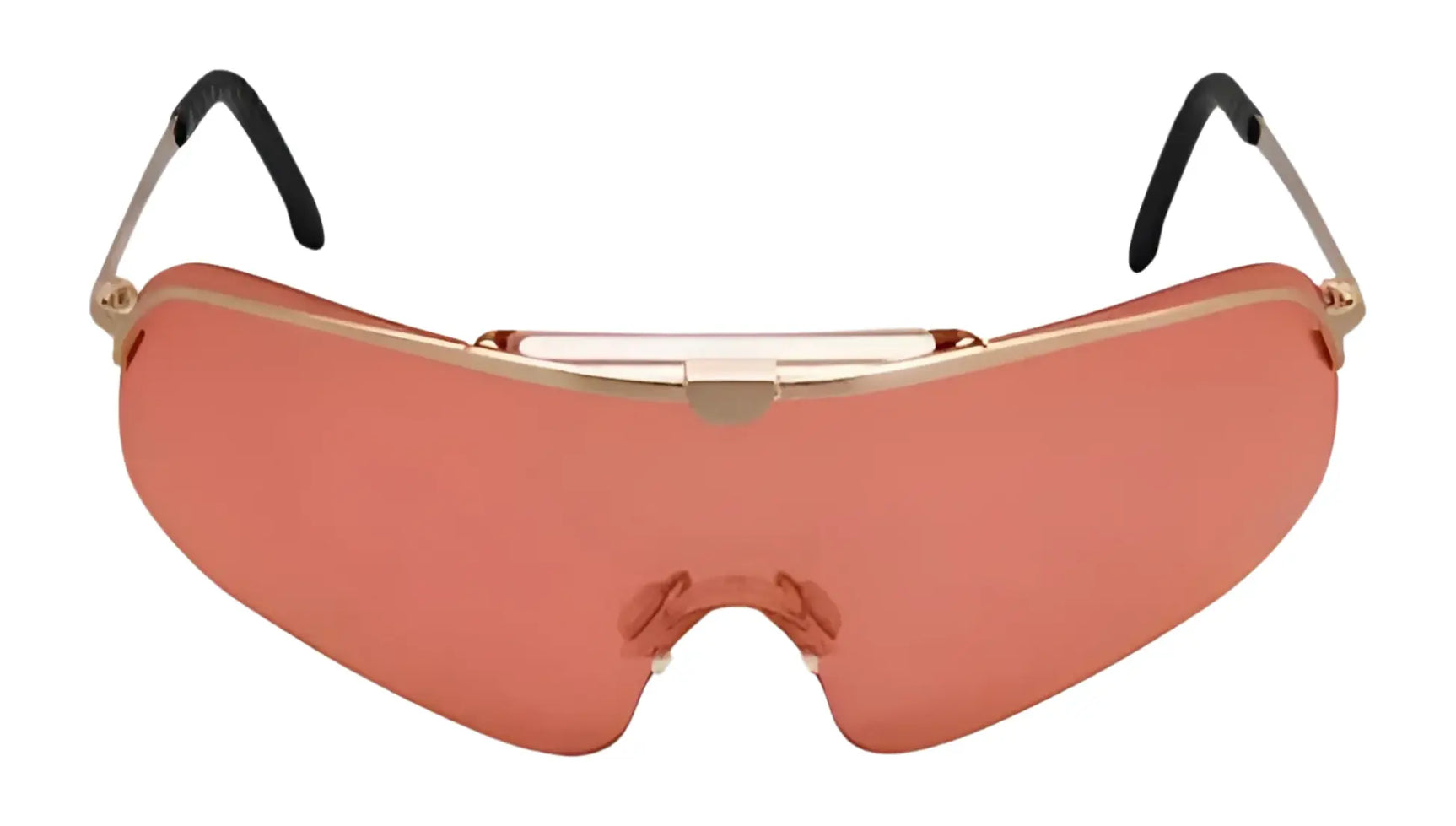 The RE Ranger Falcon Sport Shooting Sunglasses (Size 64) feature a futuristic design with a single red-tinted lens, durable thin metal frame, and black ear pieces for ultimate eye protection. The RE Ranger Falcon Sport Shooting Sunglasses (Size 64) feature a futuristic design with a single red-tinted lens, durable thin metal frame, and black ear pieces for ultimate eye protection.