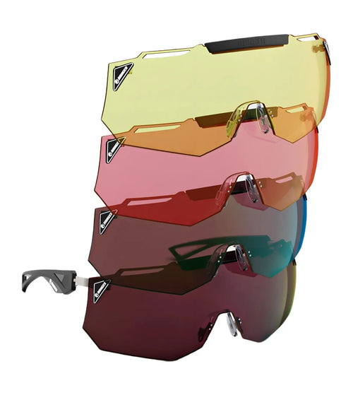 RE Ranger HyperShot Shooting Glasses / Size 72 / Velocity Black & Low Light / Mid Light / Bright Light / Ultimate Light