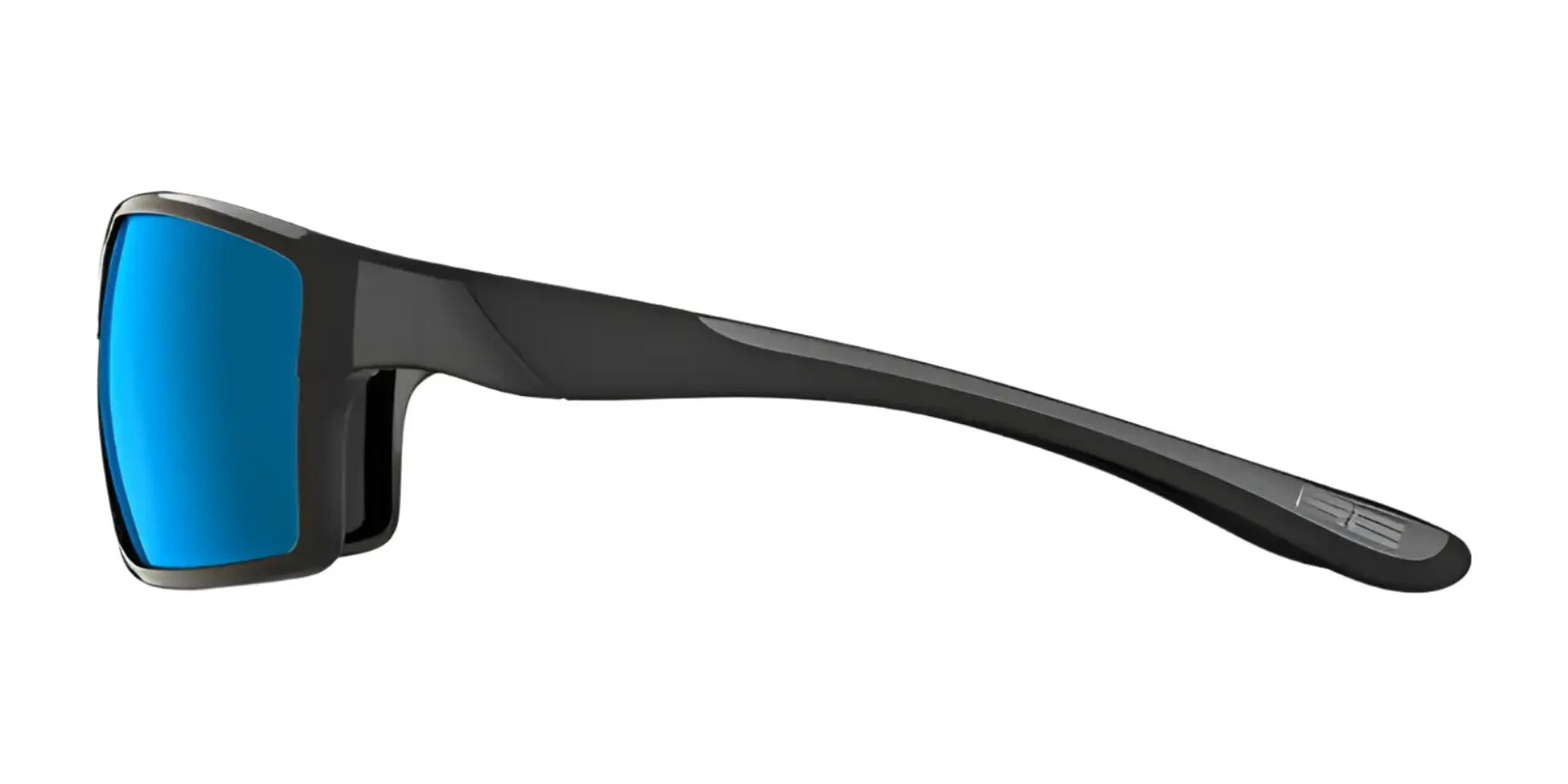 Side view of RE Ranger Marshall Sunglasses | Size 64 with blue Clearsight Lens Technology, featuring a sleek black frame and single arm—ideal for outdoor activities, displayed against a white background. Side view of RE Ranger Marshall Sunglasses | Size 64 with blue Clearsight Lens Technology, featuring a sleek black frame and single arm—ideal for outdoor activities, displayed against a white background.