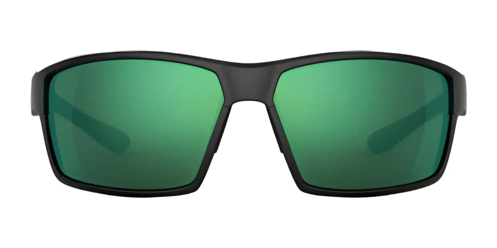 RE Ranger Marshall Sunglasses | Size 64 by RE Ranger: Black sport sunglasses with large, rectangular green-tinted Clearsight lenses, ideal for outdoor activities. Front view shown. RE Ranger Marshall Sunglasses | Size 64 by RE Ranger: Black sport sunglasses with large, rectangular green-tinted Clearsight lenses, ideal for outdoor activities. Front view shown.