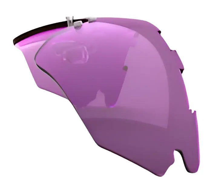 The RE Ranger Phantom 2.0 Lens features Claysight technology and a purple tint—shown at an angle on a white background—making it the ideal shooting eyewear upgrade from RE Ranger. The RE Ranger Phantom 2.0 Lens features Claysight technology and a purple tint—shown at an angle on a white background—making it the ideal shooting eyewear upgrade from RE Ranger.