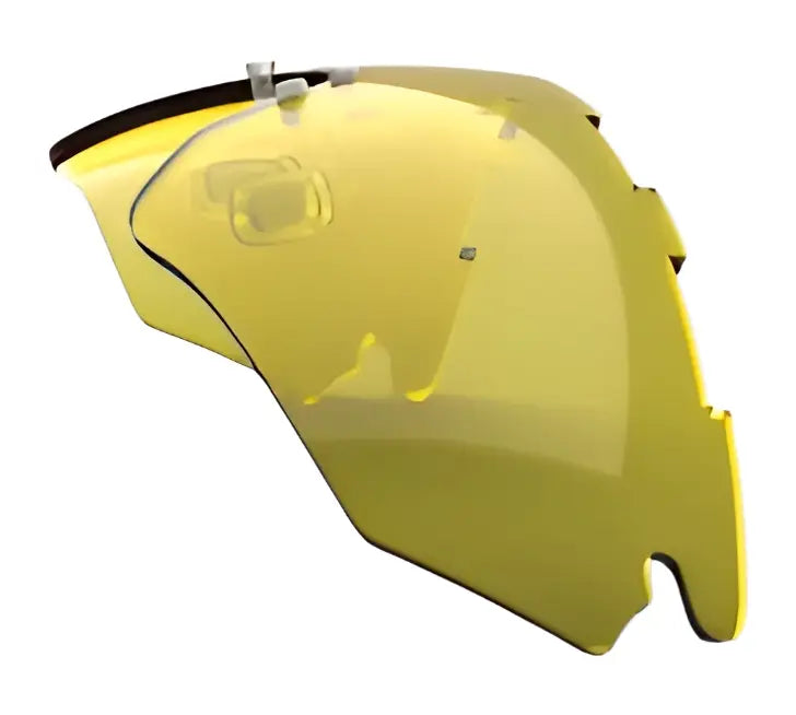 The RE Ranger Phantom 2.0 Lens is a yellow-tinted replacement visor for shooting eyewear, featuring Claysight lens technology by RE Ranger, shown on a white background. The RE Ranger Phantom 2.0 Lens is a yellow-tinted replacement visor for shooting eyewear, featuring Claysight lens technology by RE Ranger, shown on a white background.