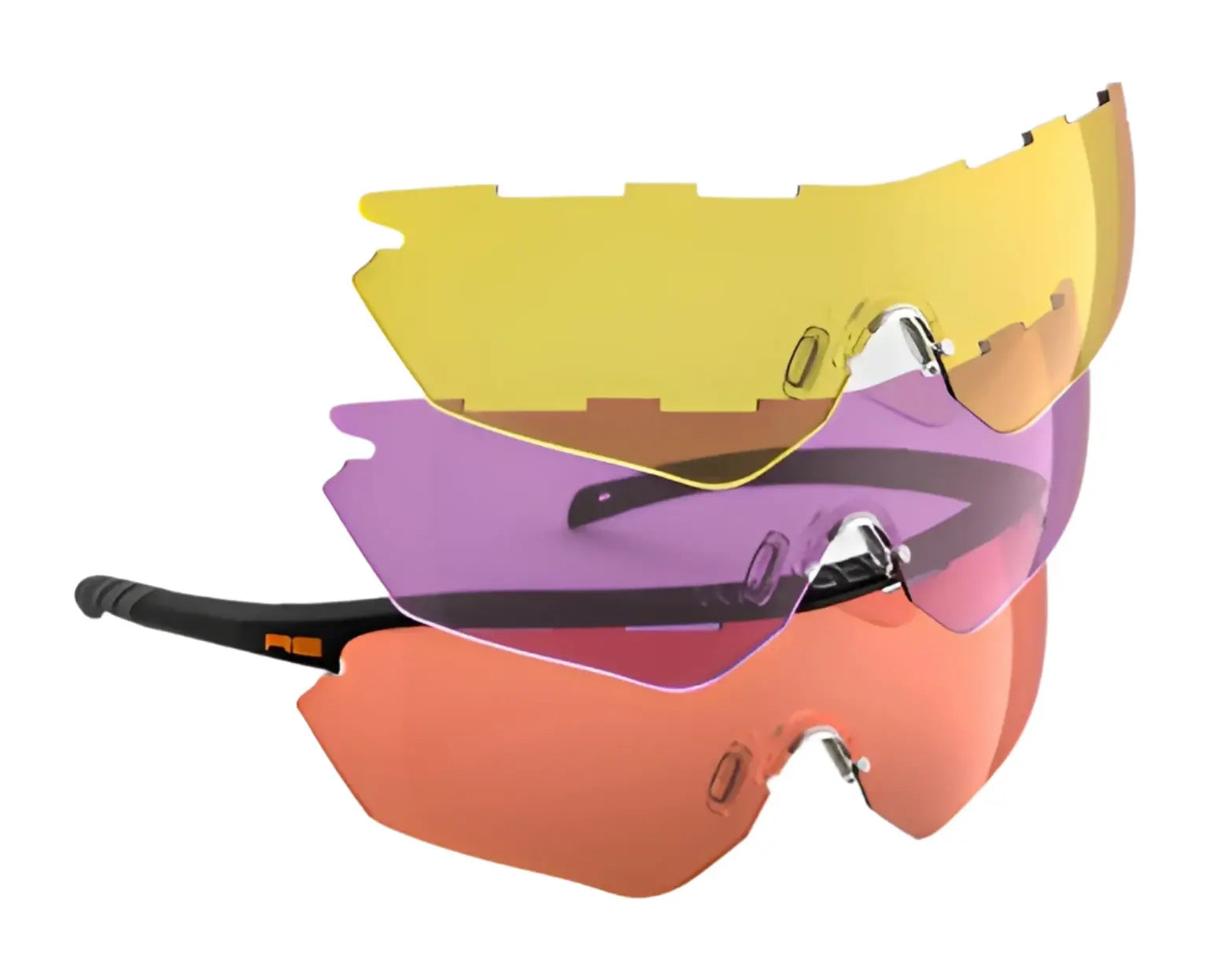 RE Ranger Phantom 2.0 Shooting Sunglasses Matte Black & HD Medium, Dark Purple, Medium Yellowes / Bayonet RE Ranger Phantom 2.0 Shooting Sunglasses Matte Black & HD Medium, Dark Purple, Medium Yellowes / Bayonet