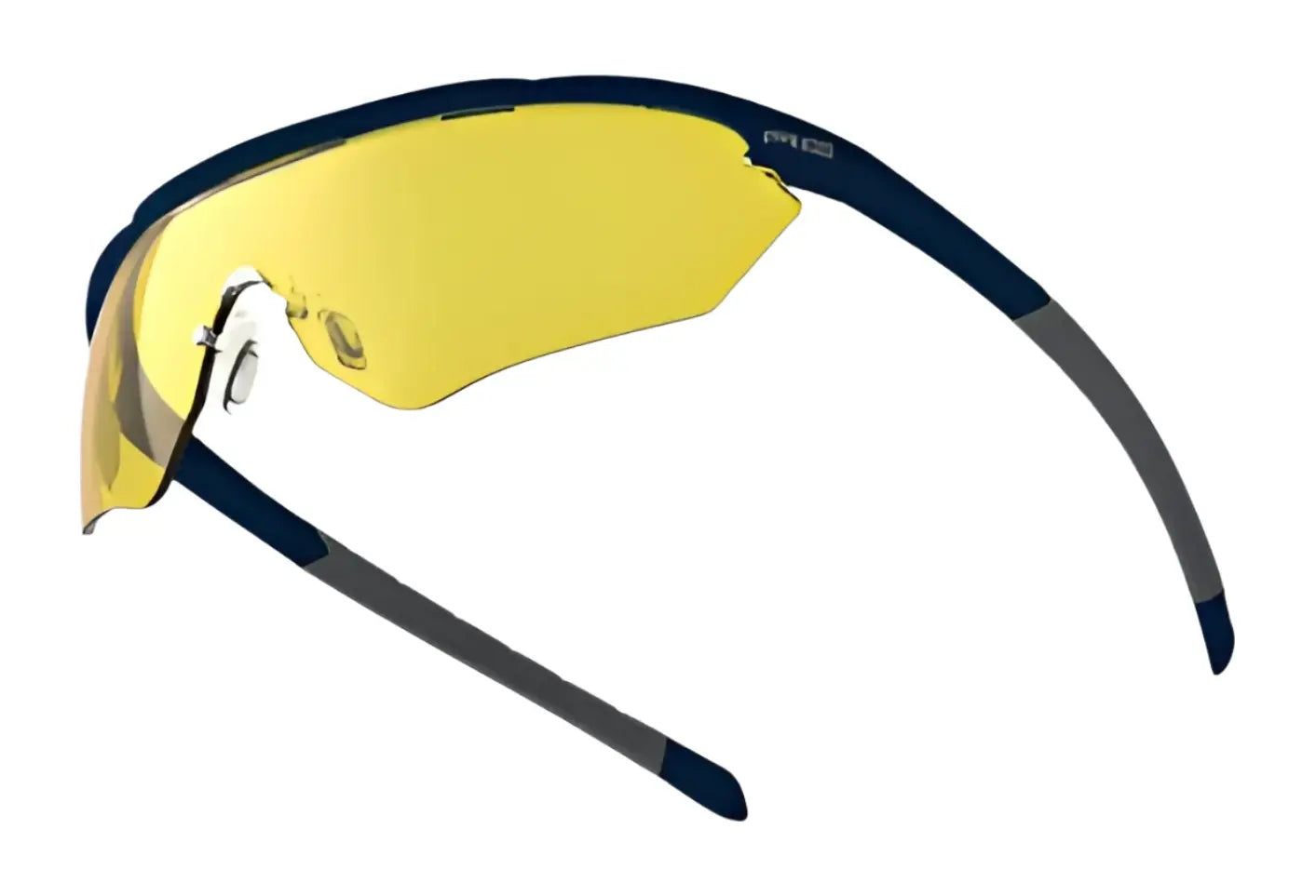 The RE Ranger Phantom 2.0 Shooting Sunglasses | Size 146, by RE Ranger, feature Claysight lenses and a black-gray frame, displayed from a side view on a white background. The RE Ranger Phantom 2.0 Shooting Sunglasses | Size 146, by RE Ranger, feature Claysight lenses and a black-gray frame, displayed from a side view on a white background.