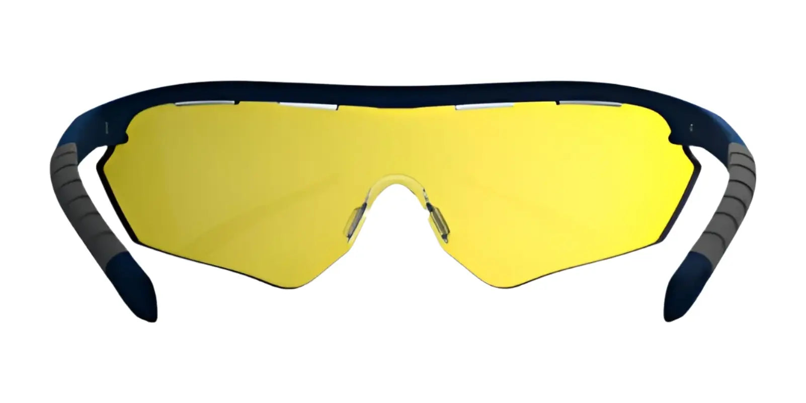 The RE Ranger Phantom 2.0 Shooting Sunglasses (Size 146) feature Claysight lenses with black arms and grey stripes, offering yellow-tinted optics for enhanced clarity—shown here in a front view. The RE Ranger Phantom 2.0 Shooting Sunglasses (Size 146) feature Claysight lenses with black arms and grey stripes, offering yellow-tinted optics for enhanced clarity—shown here in a front view.
