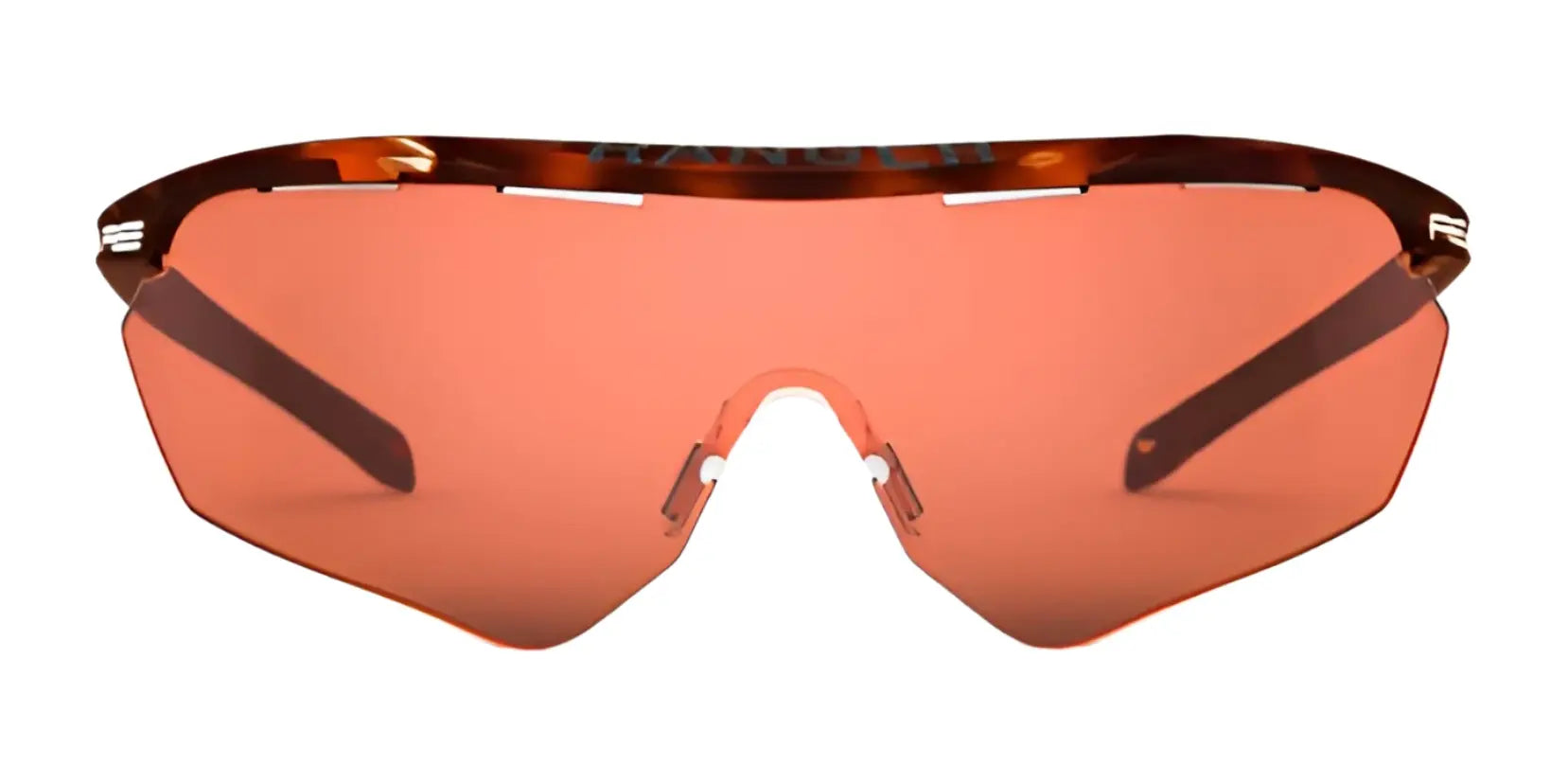 The RE Ranger Phantom 2.0 Shooting Sunglasses (Size 146) feature orange-tinted Claysight lenses, a frameless design, and dark temples for a sleek look. The RE Ranger Phantom 2.0 Shooting Sunglasses (Size 146) feature orange-tinted Claysight lenses, a frameless design, and dark temples for a sleek look.
