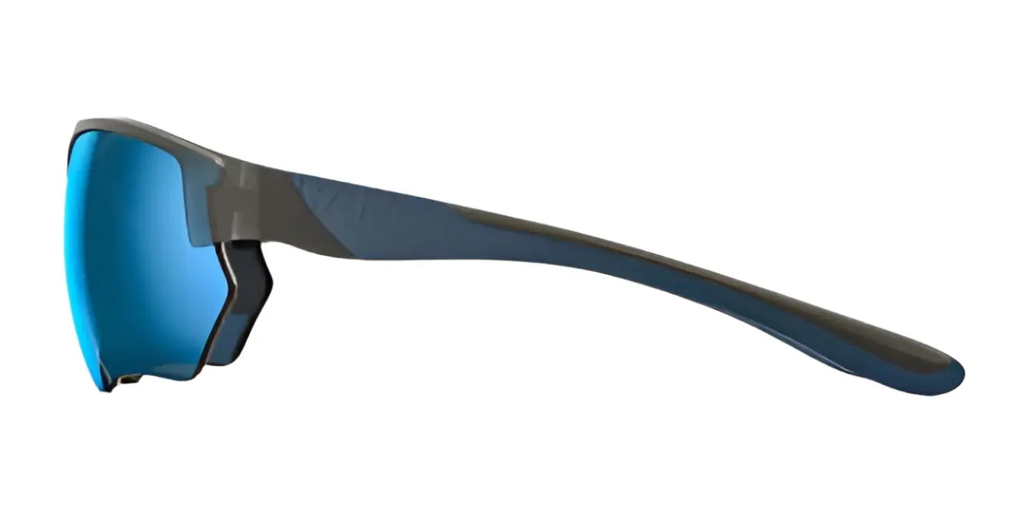 Side view of RE Ranger Phoenix Shooting Sunglasses, size 67, with a black frame and blue mirrored lens featuring Clearsight Lens Technology—ideal for outdoor activities—shown on a white background. Side view of RE Ranger Phoenix Shooting Sunglasses, size 67, with a black frame and blue mirrored lens featuring Clearsight Lens Technology—ideal for outdoor activities—shown on a white background.