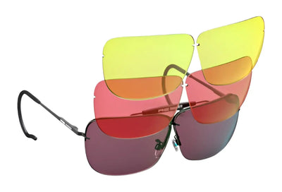 RE Ranger RIACT A.I. Classic Shooting Sunglasses Matte Black Classic & RIACT A.I. Bright Light, Mid-Light, & Low Lightes / Cable