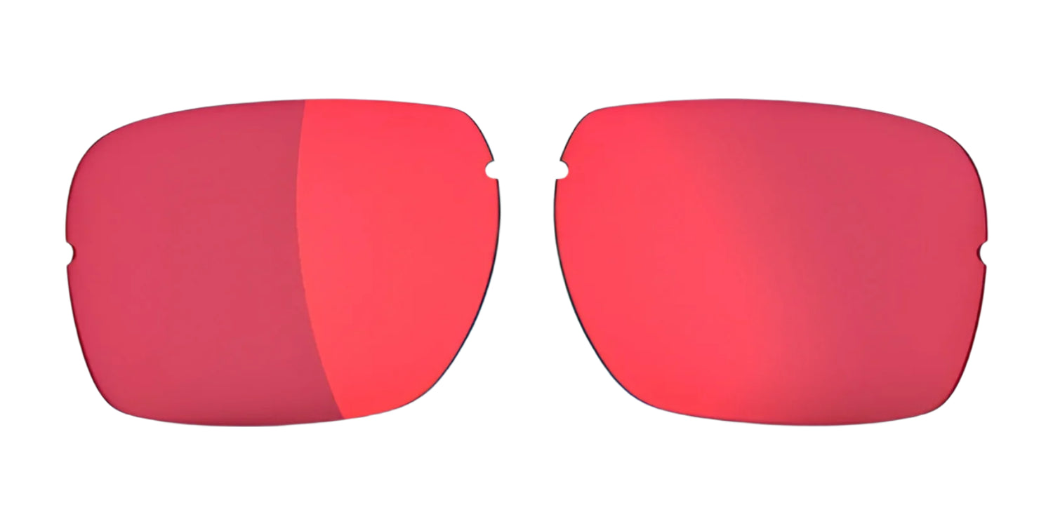 Two red-tinted RE Ranger XLW replacement lenses with a slight gradient, designed for XLW frames by RE Ranger, displayed on a white background. Two red-tinted RE Ranger XLW replacement lenses with a slight gradient, designed for XLW frames by RE Ranger, displayed on a white background.
