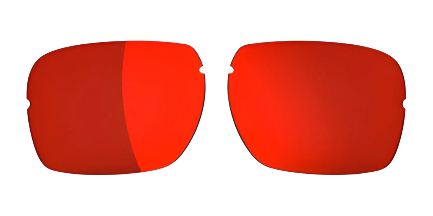 Two RE Ranger XLW red-tinted rectangular lenses are shown on a white background. Two RE Ranger XLW red-tinted rectangular lenses are shown on a white background.