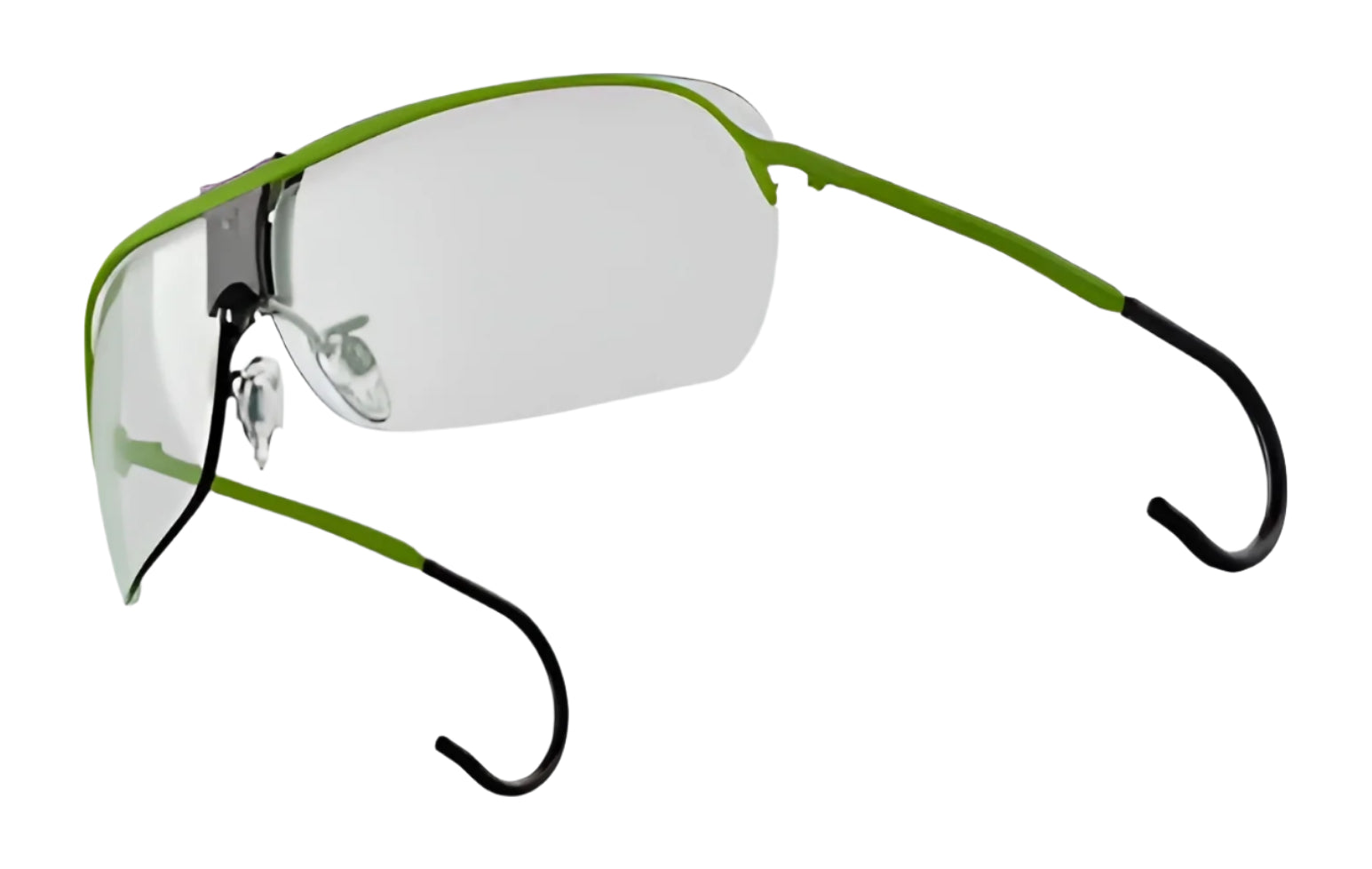 The RE Ranger XLW Shooting Glasses feature a green frame with clear distortion-free lenses and black temples, shown on a white background. Ideal for sport shooting enthusiasts. The RE Ranger XLW Shooting Glasses feature a green frame with clear distortion-free lenses and black temples, shown on a white background. Ideal for sport shooting enthusiasts.