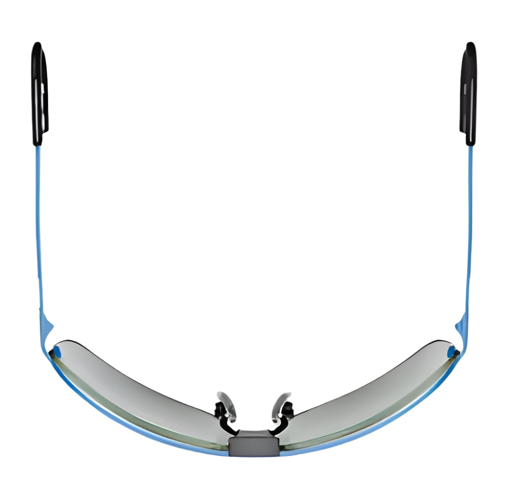 The RE Ranger XLW Shooting Glasses, from RE Ranger, feature a futuristic blue frame with black tips, delivering distortion-free clarity and an aerial view. The RE Ranger XLW Shooting Glasses, from RE Ranger, feature a futuristic blue frame with black tips, delivering distortion-free clarity and an aerial view.