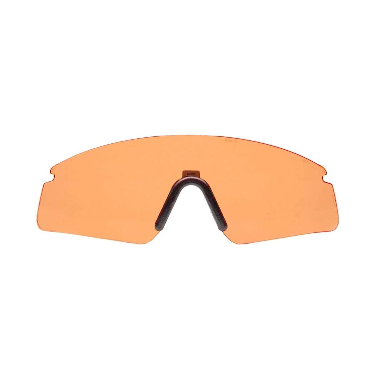 Revision Sawfly Eyewear Lenses by Revision, featuring orange-tinted, frameless ballistic lenses and a black nose bridge, displayed on a white background. Revision Sawfly Eyewear Lenses by Revision, featuring orange-tinted, frameless ballistic lenses and a black nose bridge, displayed on a white background.