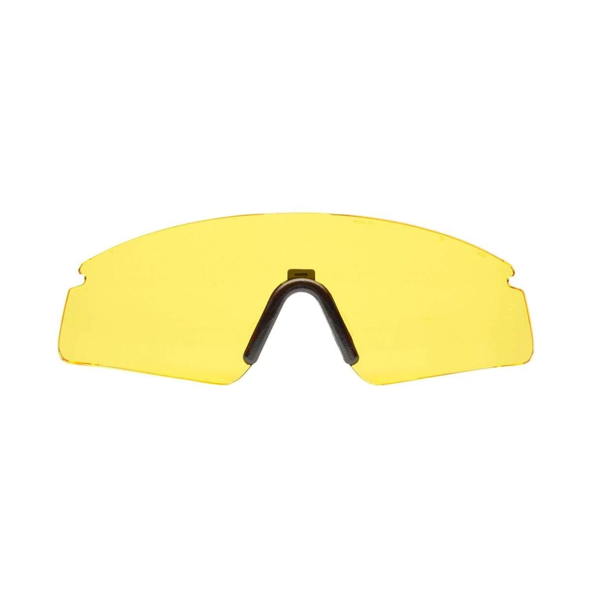 Revision Sawfly Eyewear Lenses by Revision feature yellow-tinted sports lenses with a black nose pad, displayed on a white background—perfect protective eyewear for improved clarity and comfort. Revision Sawfly Eyewear Lenses by Revision feature yellow-tinted sports lenses with a black nose pad, displayed on a white background—perfect protective eyewear for improved clarity and comfort.