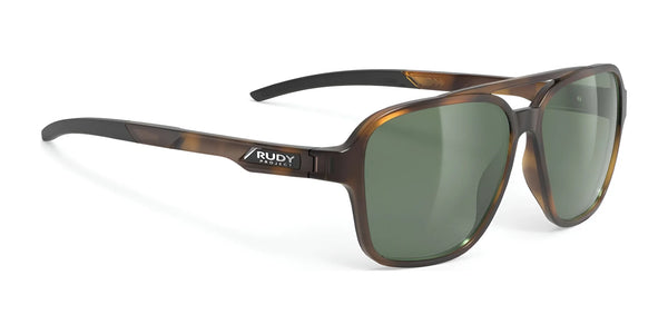 Rudy Project Croze Sunglasses | Size 57 / Demi Turtle Gloss / Green VLT 11.0%
