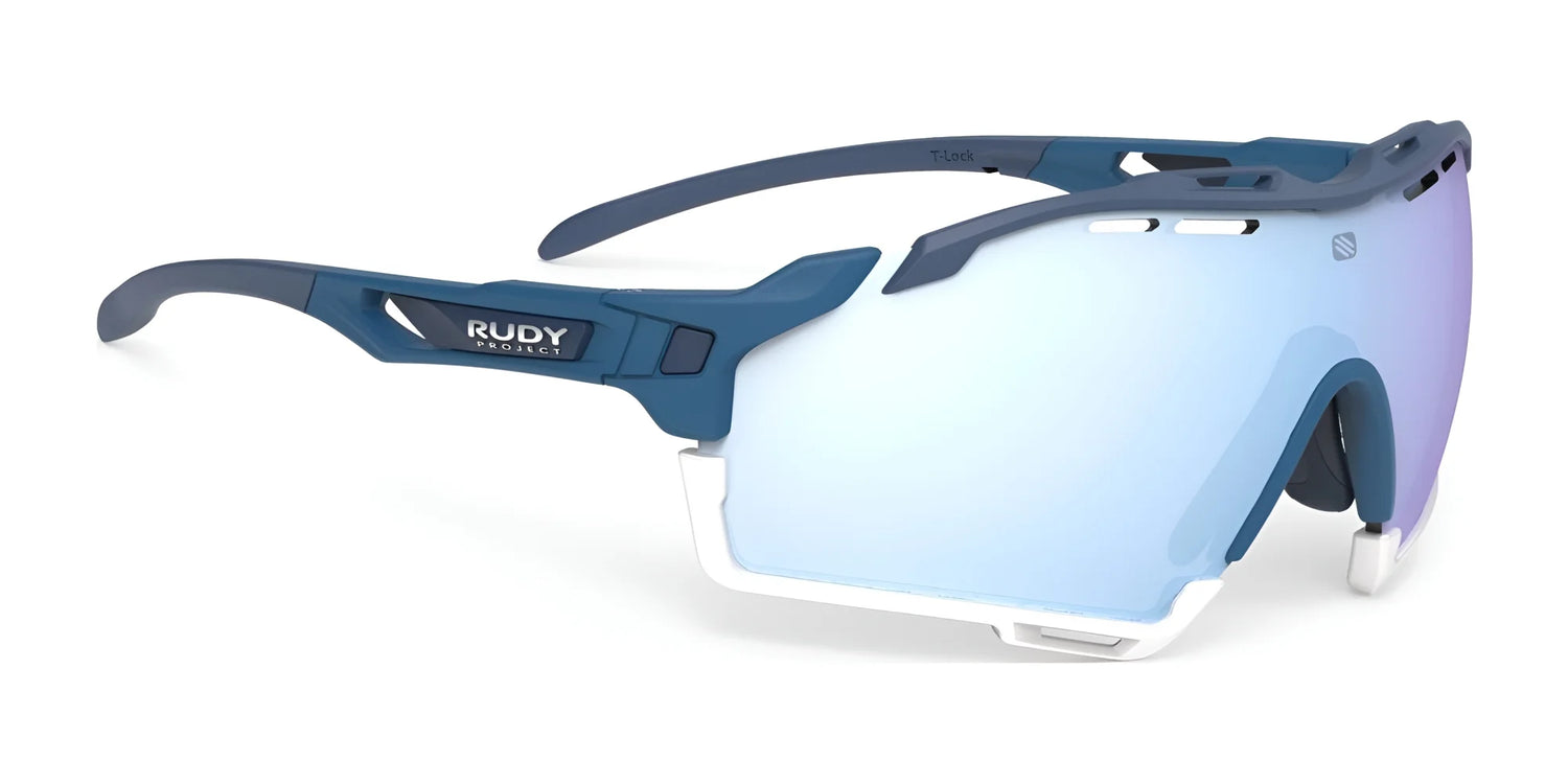 Rudy Project Cutline Sunglasses Multilaser Ice / Pacific Blue Matte w/ Avio Blue/White Bumpers Rudy Project Cutline Sunglasses Multilaser Ice / Pacific Blue Matte w/ Avio Blue/White Bumpers