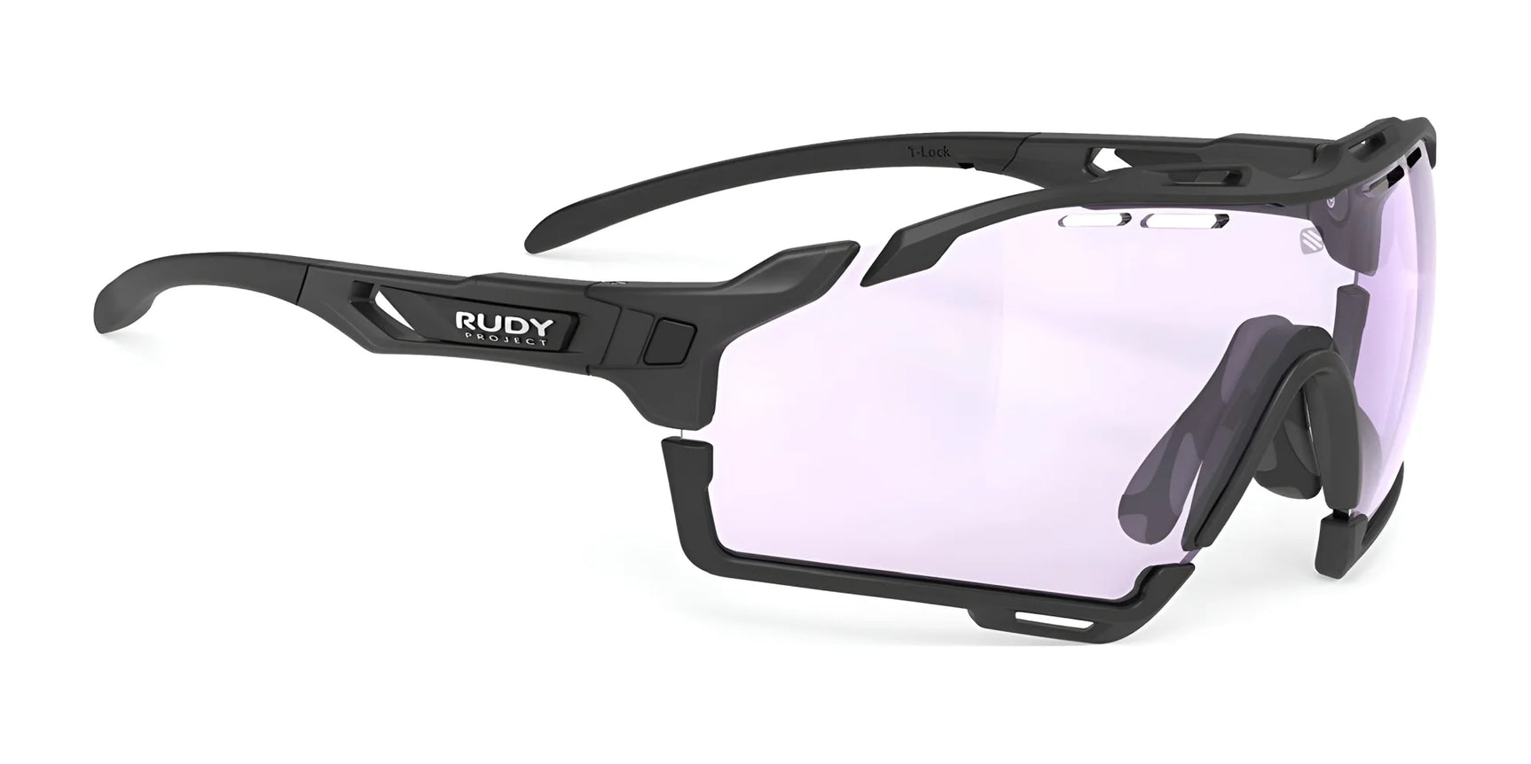 Rudy Project Cutline Sunglasses Impactx Photochromic 2 Laser Purple / Black Matte w/ Black Bumpers Rudy Project Cutline Sunglasses Impactx Photochromic 2 Laser Purple / Black Matte w/ Black Bumpers