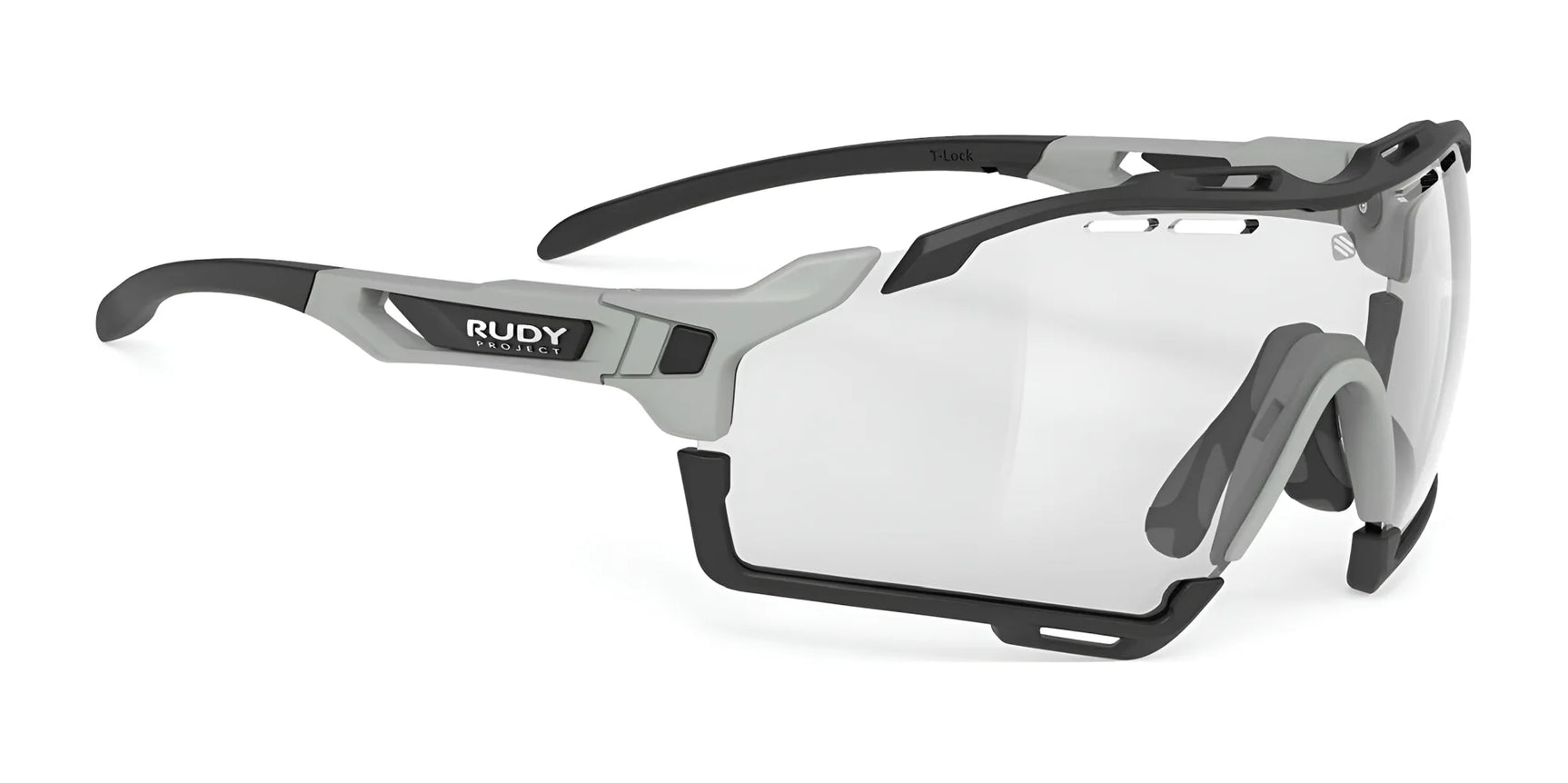 Rudy Project Cutline Sunglasses ImpactX Photochromic 2 Laser Black / Light Grey Matte w/ Black Bumpers Rudy Project Cutline Sunglasses ImpactX Photochromic 2 Laser Black / Light Grey Matte w/ Black Bumpers