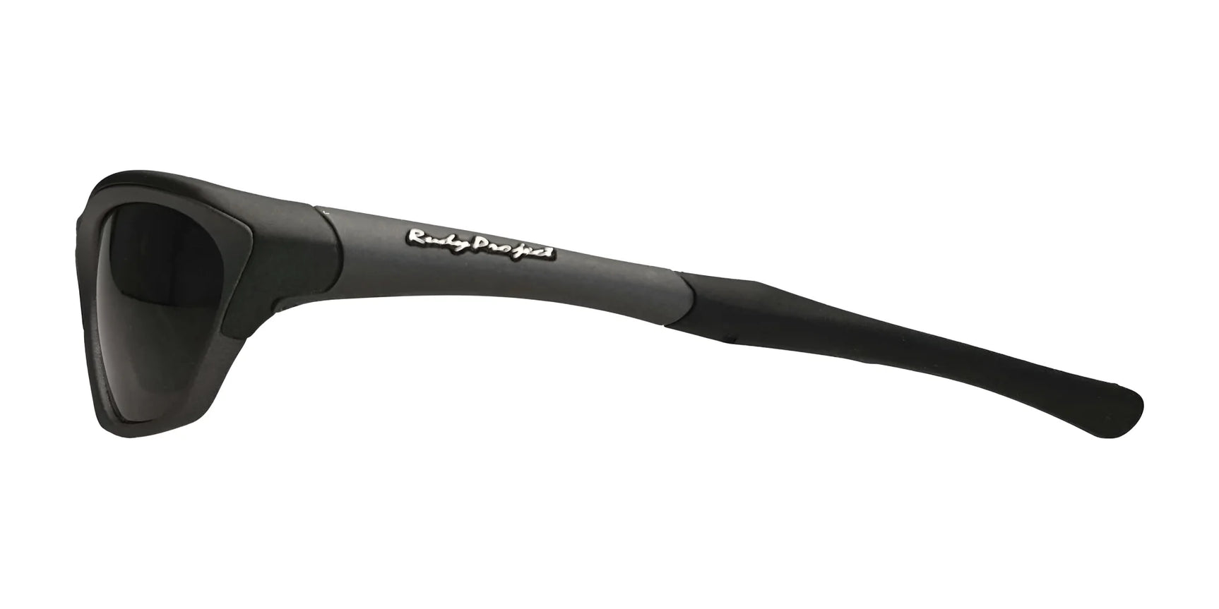 Rudy Project Horus Sunglasses | Size 58: Black and gray sports sunglasses with interchangeable lenses and the "Rudy Project" logo on the frame, designed for versatile performance. Rudy Project Horus Sunglasses | Size 58: Black and gray sports sunglasses with interchangeable lenses and the "Rudy Project" logo on the frame, designed for versatile performance.