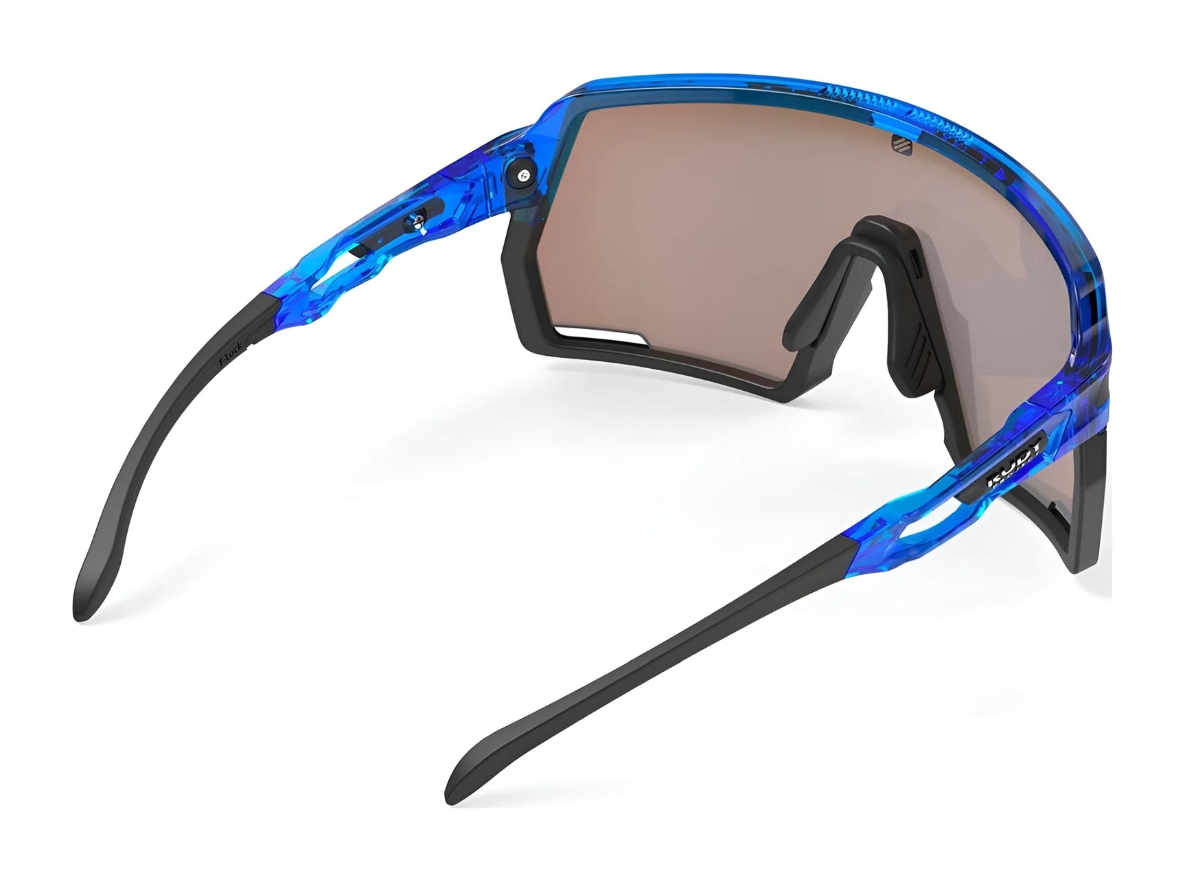 Rudy Project Kelion Sunglasses in size 144 feature a blue and black angular frame, single wide tinted lens, and offer UV protection. Rudy Project Kelion Sunglasses in size 144 feature a blue and black angular frame, single wide tinted lens, and offer UV protection.