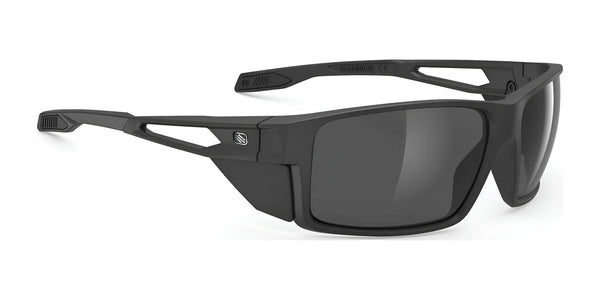 Rudy Project Nyad Safety Glasses | Size 64 / Stealth Black Matte / Z87.1+ Smoke Black VLT 11.0%