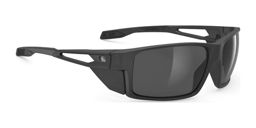 Rudy Project Nyad Safety Glasses / Size 64 / Stealth Black Matte / Z87.1+ Smoke Black VLT 11.0%