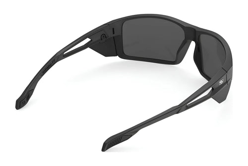 Rudy Project Nyad Safety Glasses / Size 64 / Stealth Black Matte / Z87.1+ Smoke Black VLT 11.0%