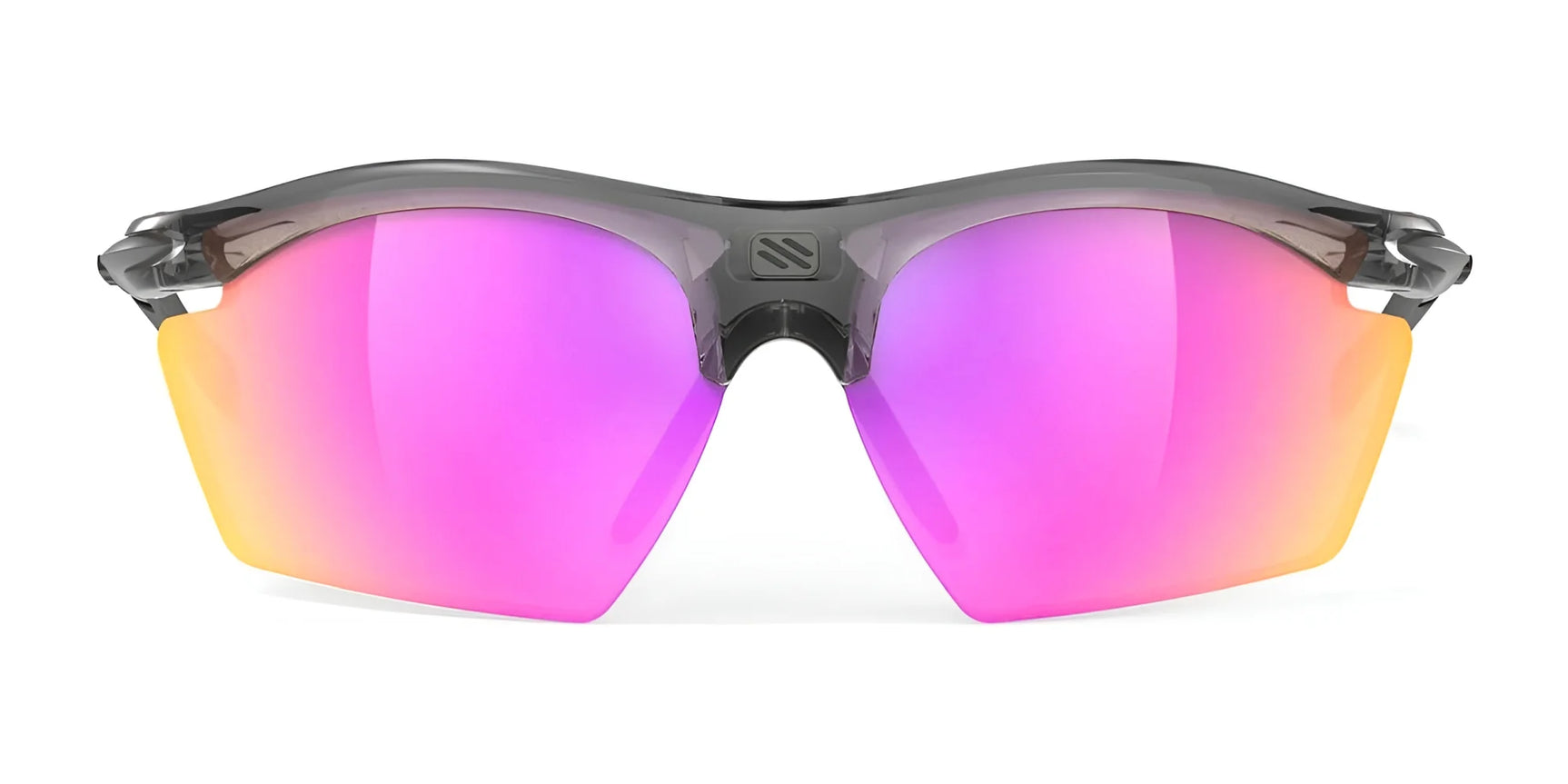 Rudy Project Rydon Slim sunglasses by Rudy Project come with a grey frame and pink-orange mirrored lenses, offering UV protection for sunny days. Rudy Project Rydon Slim sunglasses by Rudy Project come with a grey frame and pink-orange mirrored lenses, offering UV protection for sunny days.