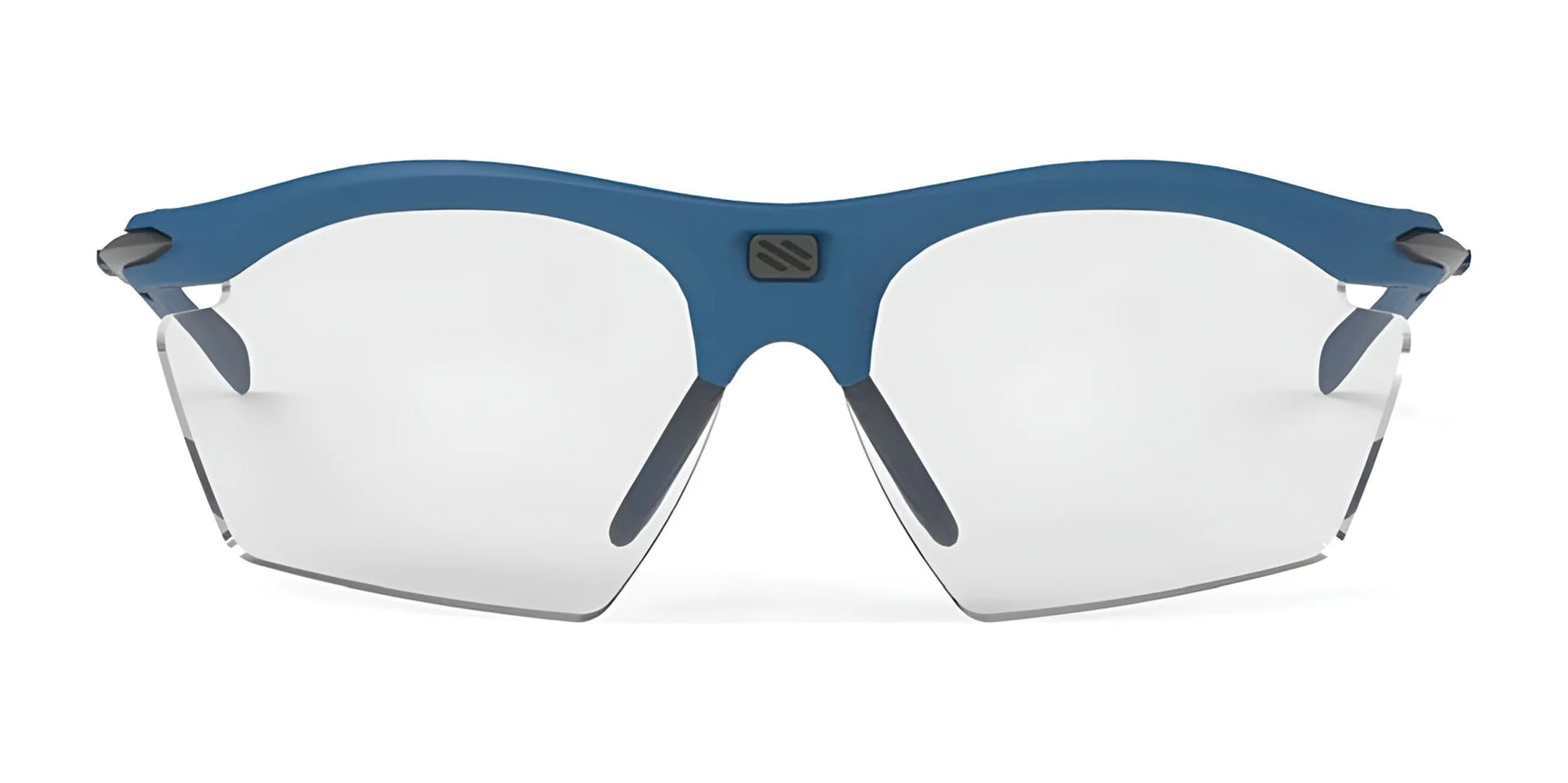 The Rudy Project Rydon Slim Sunglasses are blue-rimmed and sport a sleek design with clear lenses featuring UV protection, safeguarding your eyes during any adventure. The Rudy Project Rydon Slim Sunglasses are blue-rimmed and sport a sleek design with clear lenses featuring UV protection, safeguarding your eyes during any adventure.
