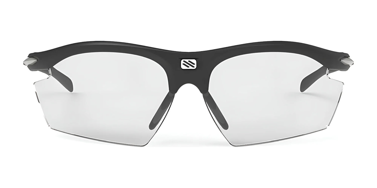 The Rudy Project Rydon Sunglasses feature a black frame, clear lenses, and a white logo above the nose bridge. Adjustable anti-slip nosepads deliver comfort and stability, making them ideal for any activity. The Rudy Project Rydon Sunglasses feature a black frame, clear lenses, and a white logo above the nose bridge. Adjustable anti-slip nosepads deliver comfort and stability, making them ideal for any activity.