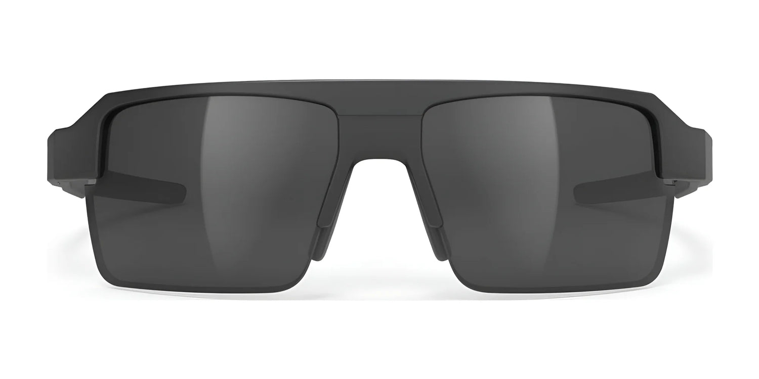 The Rudy Project Sirius Sunglasses | Size 50 by Rudy Project are black wraparound sunglasses with large rectangular lenses and a wide sustainable frame, offering excellent UV protection, displayed on a white background. The Rudy Project Sirius Sunglasses | Size 50 by Rudy Project are black wraparound sunglasses with large rectangular lenses and a wide sustainable frame, offering excellent UV protection, displayed on a white background.