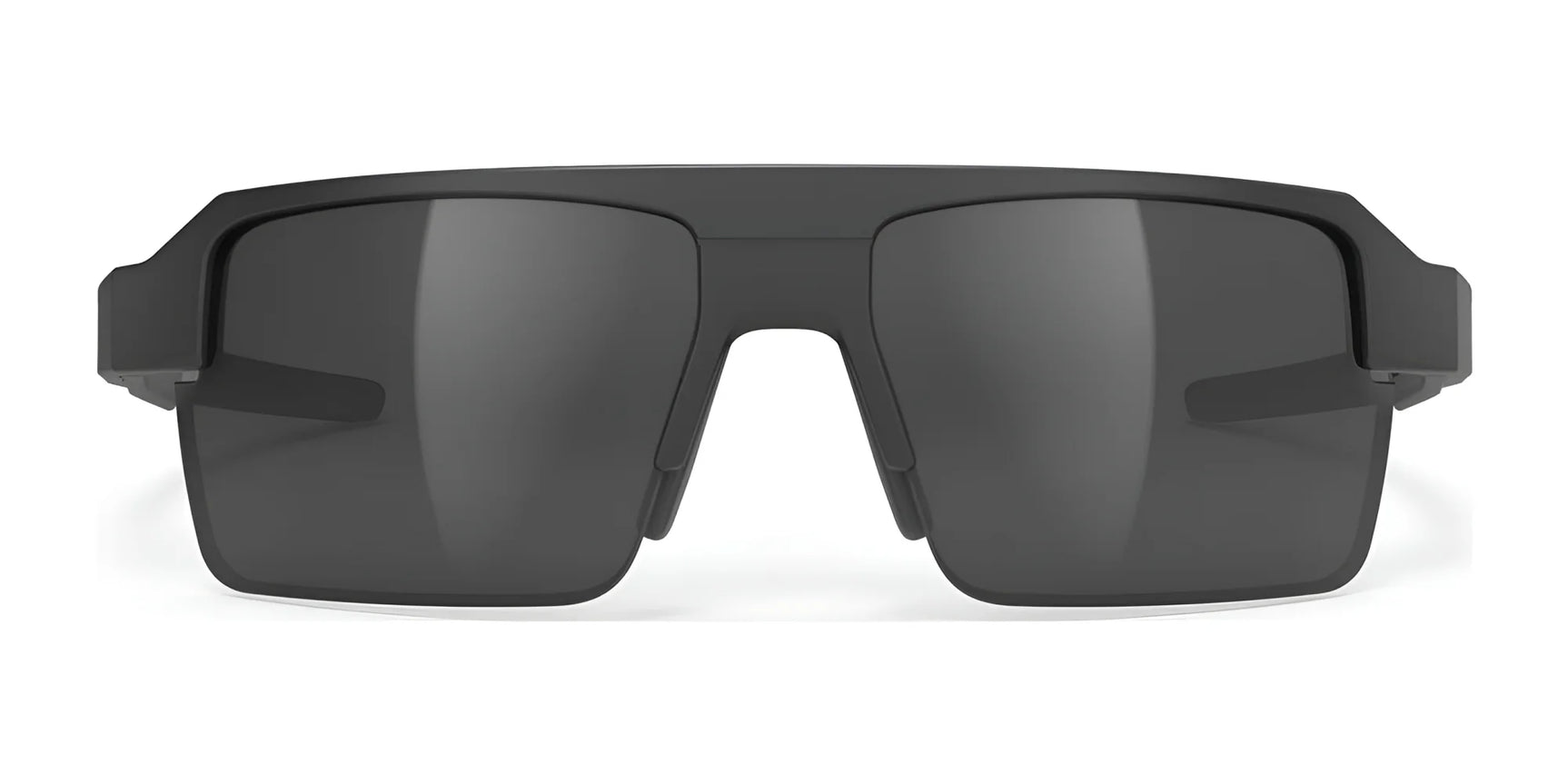 The Rudy Project Sirius Sunglasses | Size 50 by Rudy Project are black wraparound sunglasses with large rectangular lenses and a wide sustainable frame, offering excellent UV protection, displayed on a white background. The Rudy Project Sirius Sunglasses | Size 50 by Rudy Project are black wraparound sunglasses with large rectangular lenses and a wide sustainable frame, offering excellent UV protection, displayed on a white background.