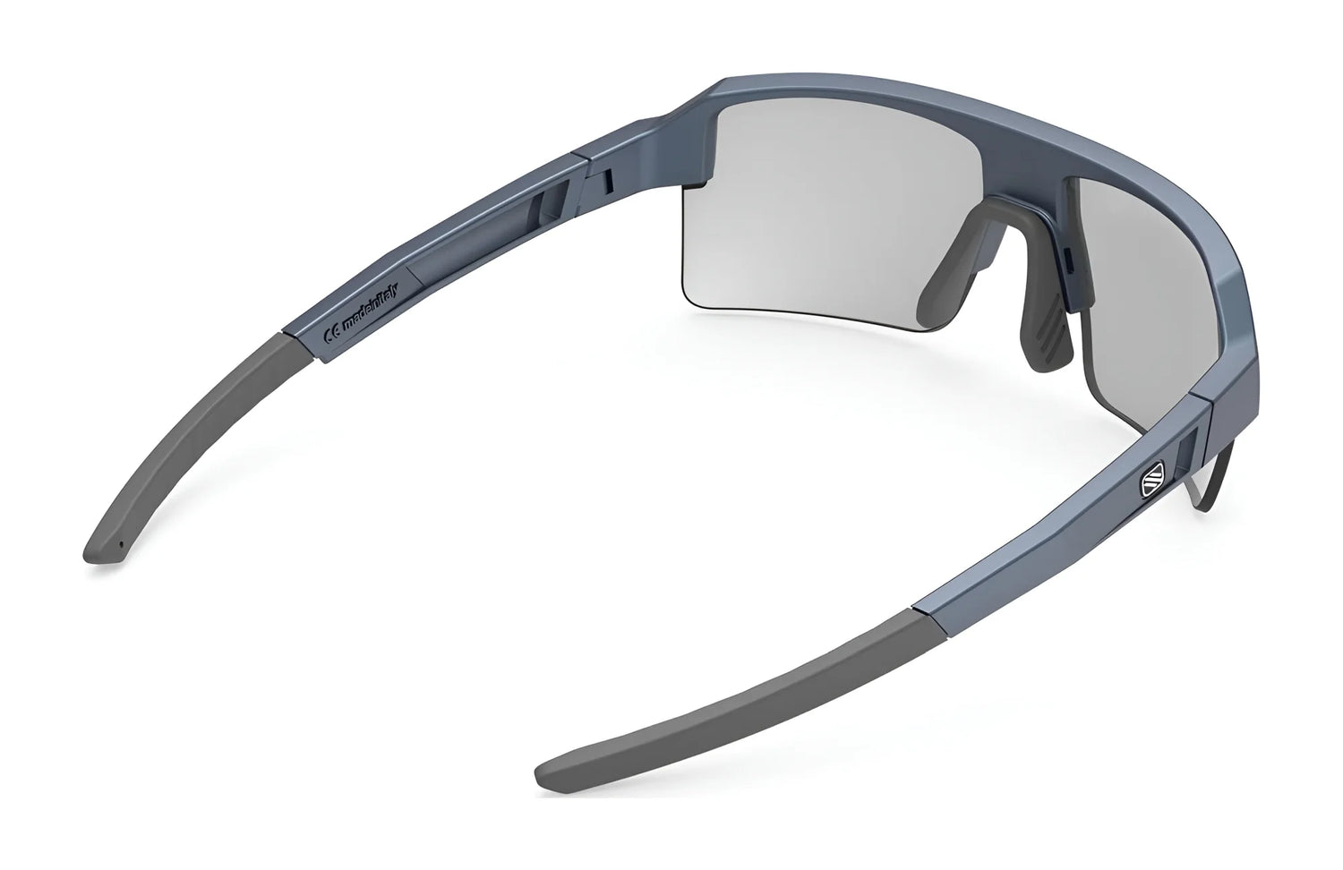 Rudy Project Sirius Sunglasses | Size 50 by Rudy Project feature rectangular lenses, thick arms, and UV protection, shown from an angled rear view. Rudy Project Sirius Sunglasses | Size 50 by Rudy Project feature rectangular lenses, thick arms, and UV protection, shown from an angled rear view.