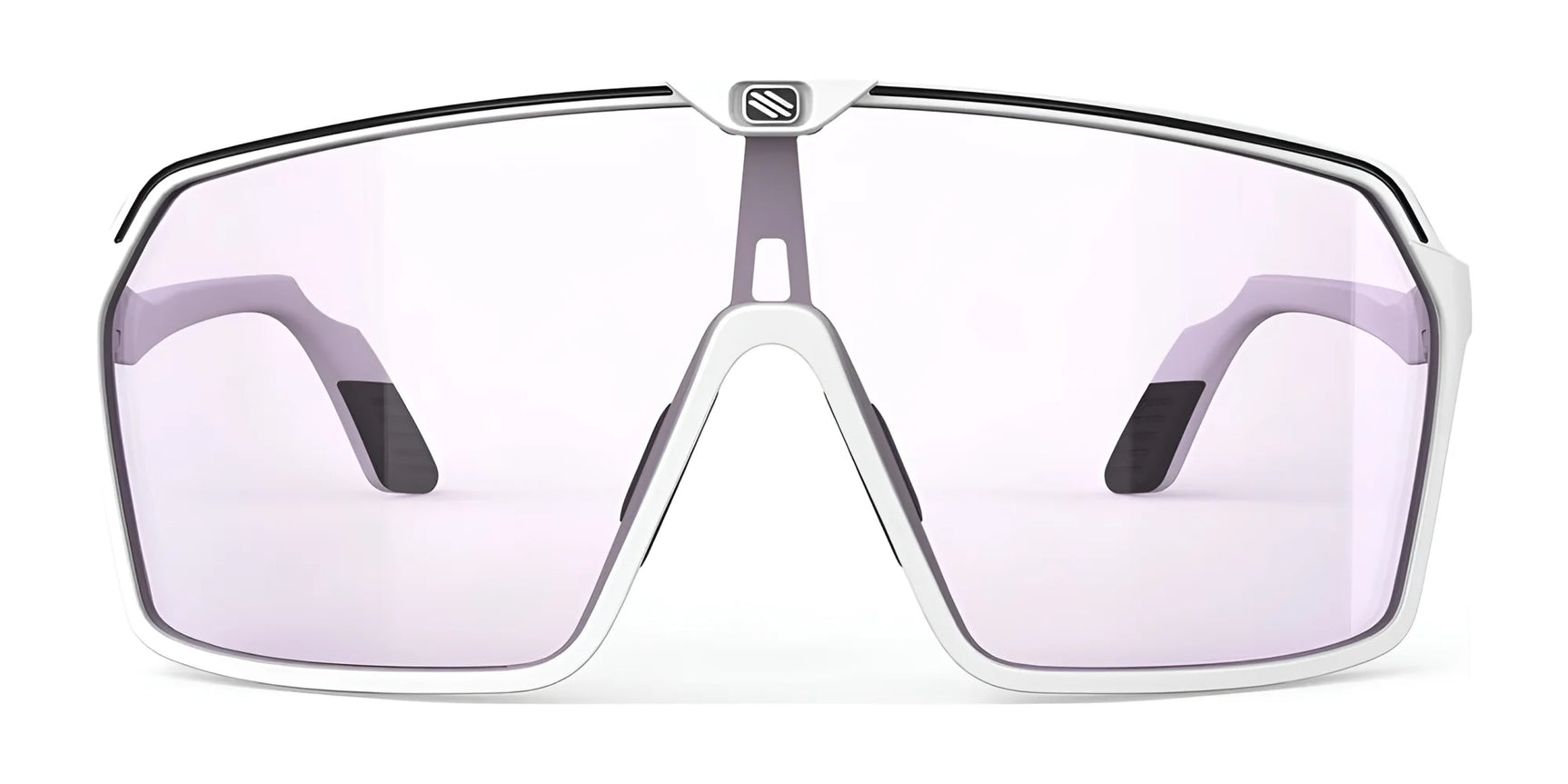 The Rudy Project Spinshield Sunglasses | Size 147 feature a large white frame and a single light-tinted lens, offering stylish eye protection from the front for your next ride. The Rudy Project Spinshield Sunglasses | Size 147 feature a large white frame and a single light-tinted lens, offering stylish eye protection from the front for your next ride.