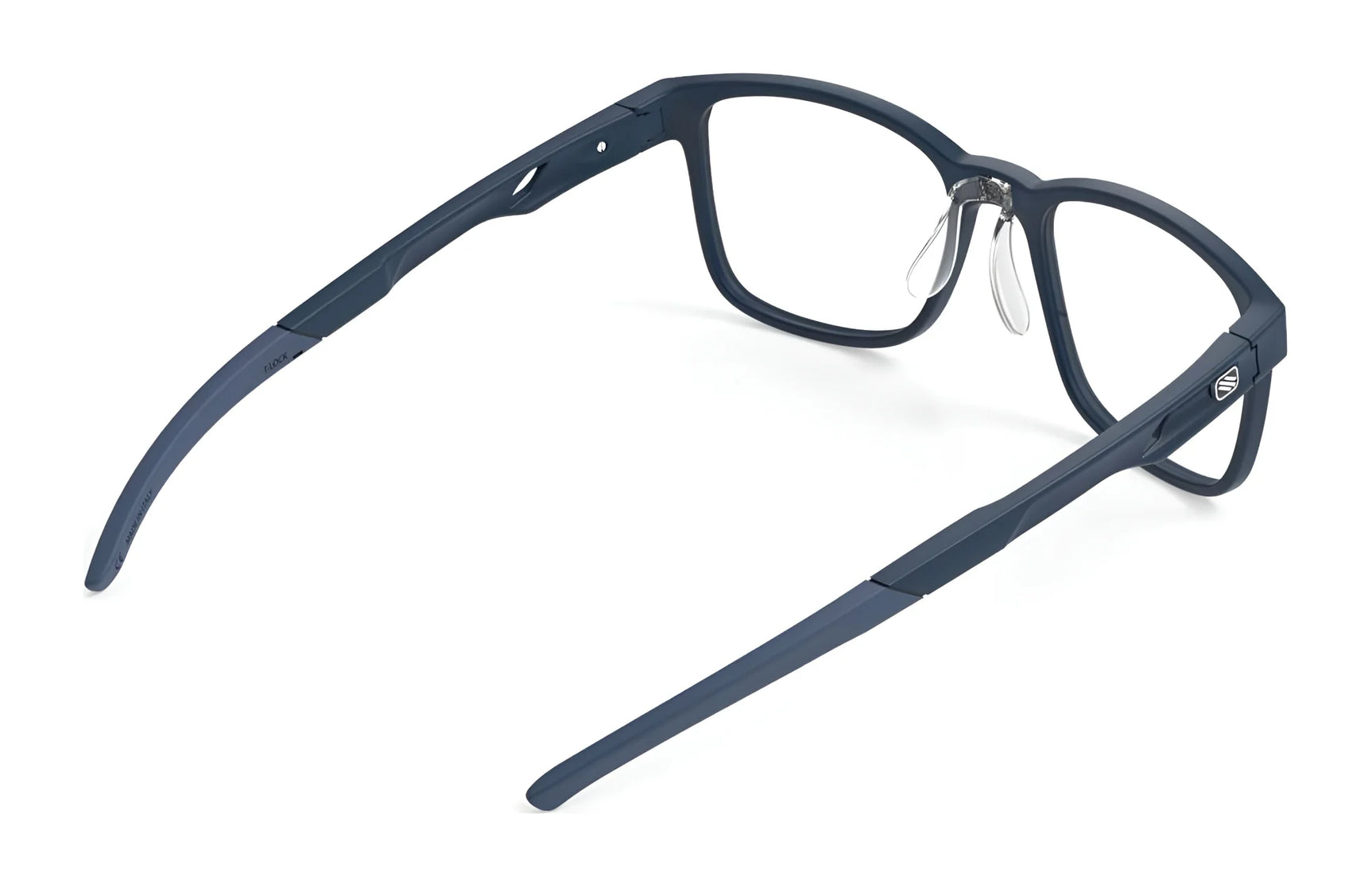 Rudy Project Step 01 Eyeglasses (size 51) feature dark frames, clear nose pads, open outward-angled arms, and adjustable temple tips. Prescription ready for your convenience. Rudy Project Step 01 Eyeglasses (size 51) feature dark frames, clear nose pads, open outward-angled arms, and adjustable temple tips. Prescription ready for your convenience.