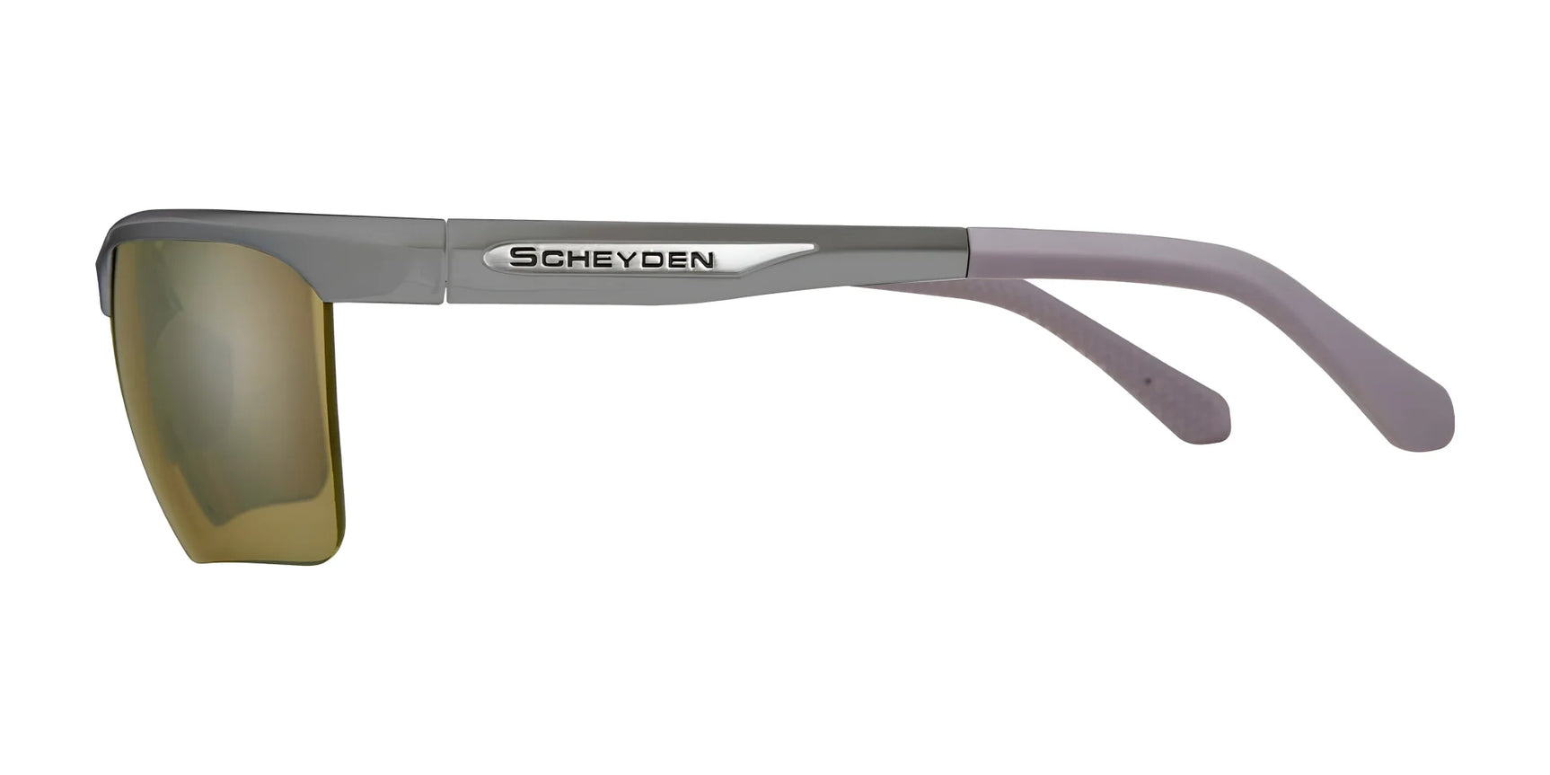 Side view of Scheyden CIA GRABBER Sunglasses, Size 65, featuring a TR90 composite frame and tinted RSR lenses with the Scheyden logo on the arm. Side view of Scheyden CIA GRABBER Sunglasses, Size 65, featuring a TR90 composite frame and tinted RSR lenses with the Scheyden logo on the arm.