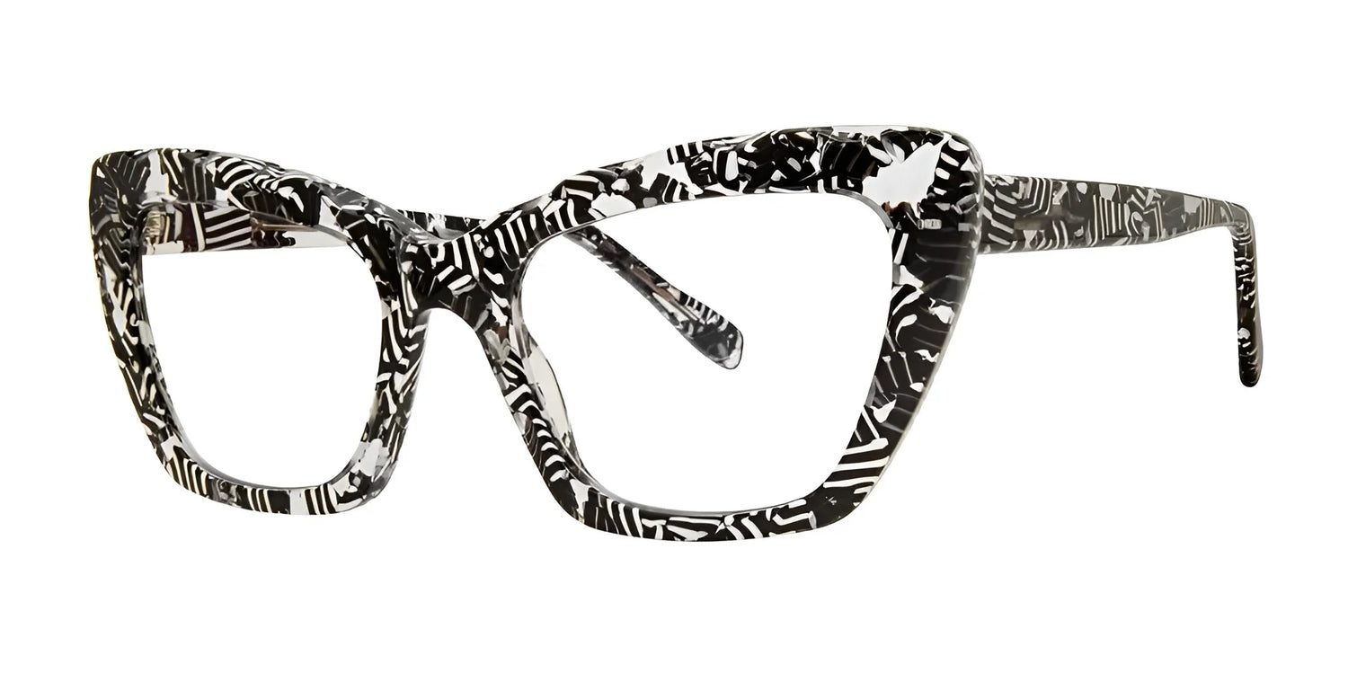 SCOJO CARMINE ST. Eyeglasses Black And White Thread SCOJO CARMINE ST. Eyeglasses Black And White Thread