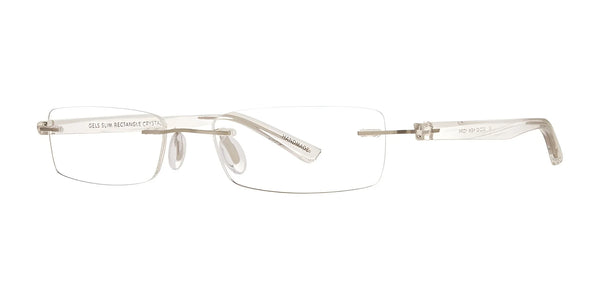 SCOJO SLIM RECTANGLE Eyeglasses | Size 50 / Crystal / +1.25