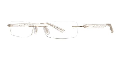 SCOJO SLIM RECTANGLE Eyeglasses / Size 50 / Crystal / +1.25