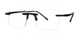 SCOJO SQUARE PROGRESS Eyeglasses Black Rubber Coated SCOJO SQUARE PROGRESS Eyeglasses Black Rubber Coated