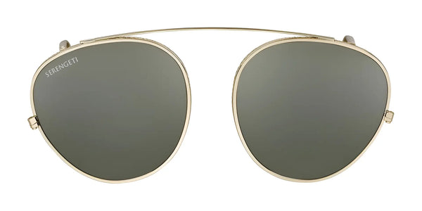 Serengeti DANIEL Clip-On Sunglasses / Shiny Light Gold / Mineral Polarized 555nm Cat 3 to 3