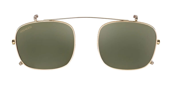Serengeti NELSON Clip-On Sunglasses / Shiny Light Gold / Mineral Polarized 555nm Cat 3 to 3